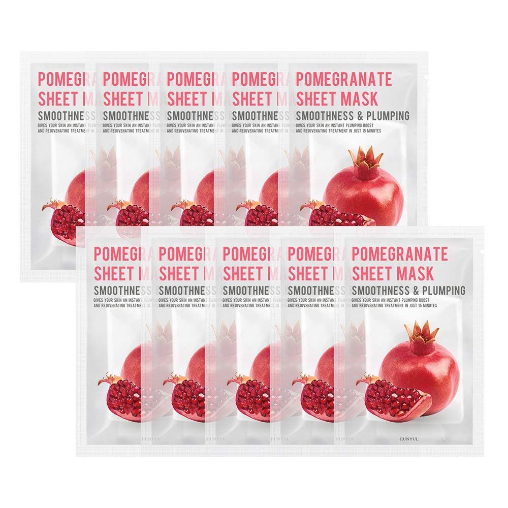 Tuchmaske GRANATAPFEL Gesichtstuchmasken (22 ml x 10 Stück)