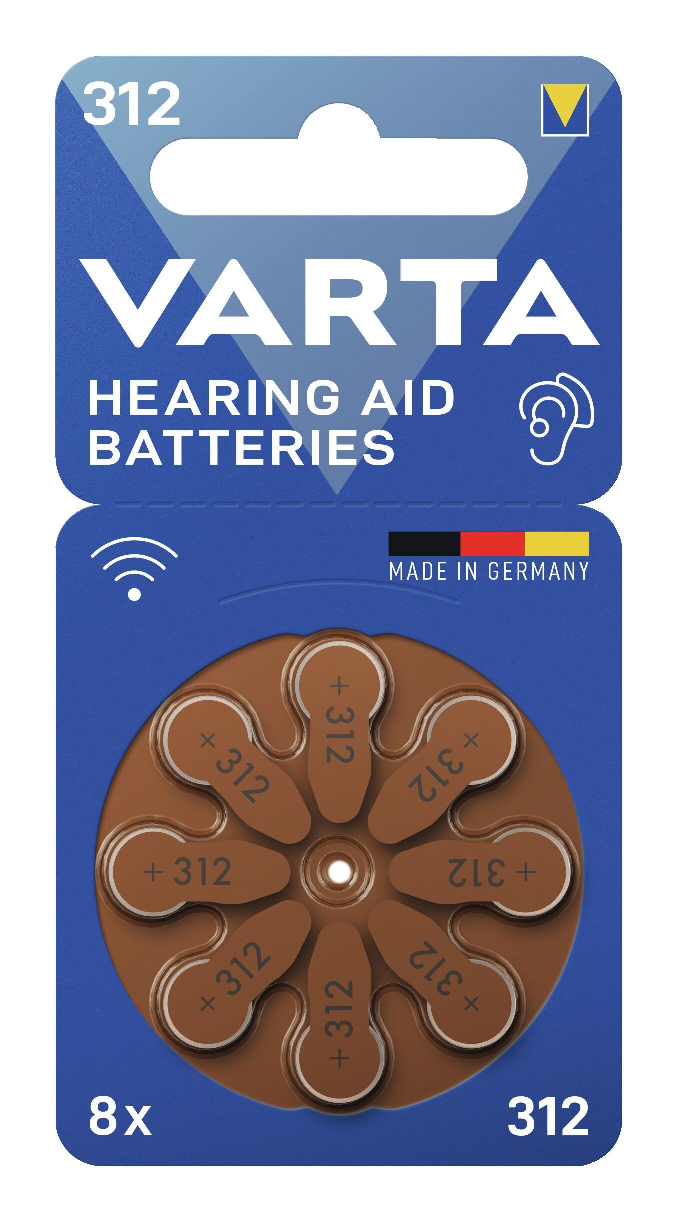 VARTA Batterie, Hörgerätebatterie 312 Bli 8