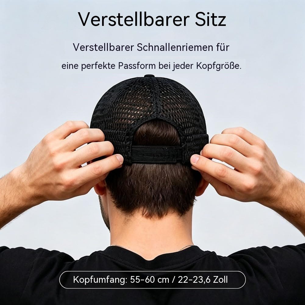 Zaewry Dockermütze Docker-Cap Herren Seemannsmütze Hafenmütze Basecap Randlose Docker-Mütze für Damen Herren Leichte Mesh-Totenkopf-Kappe – Bild 4 von 5