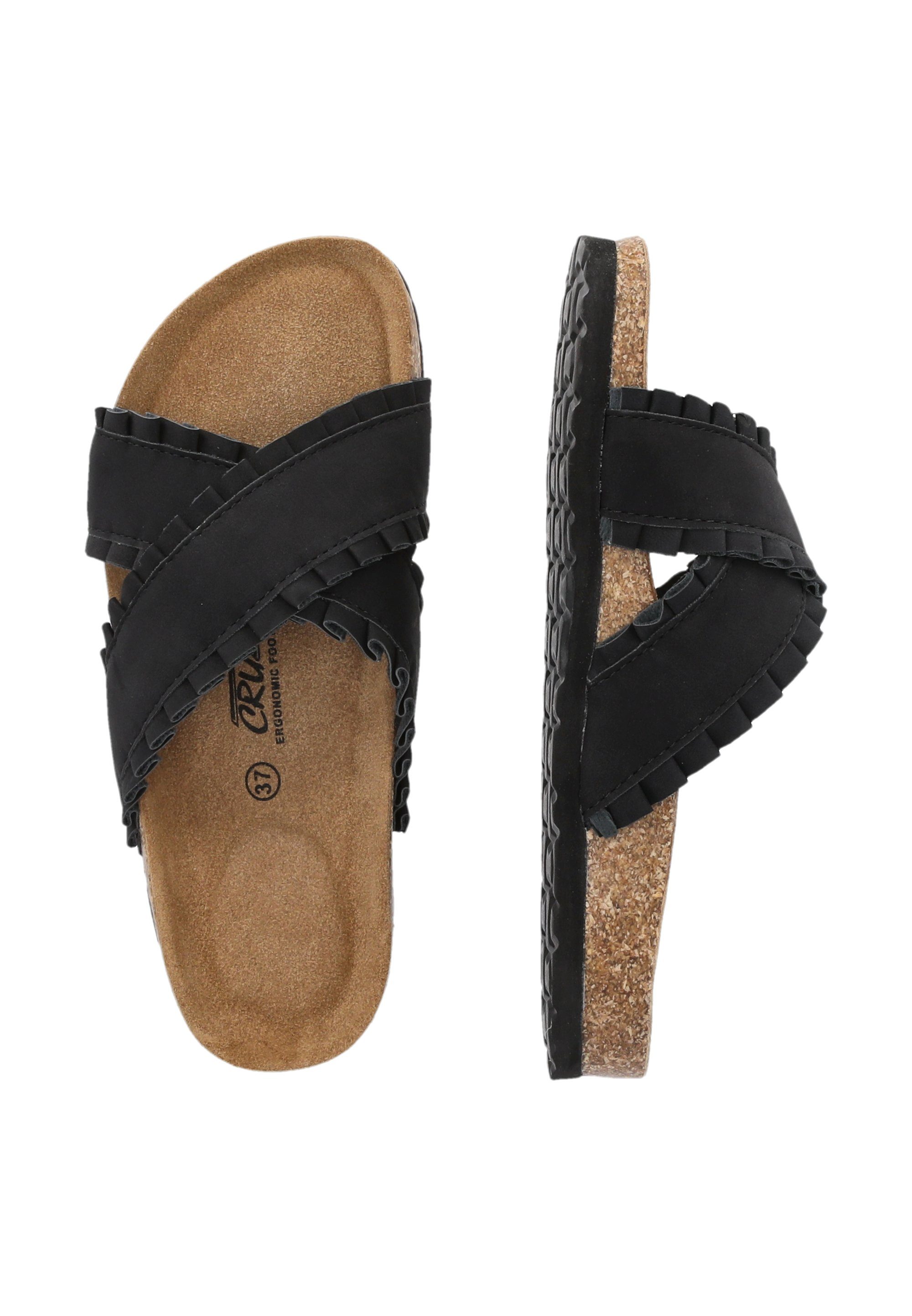 Rufalia CRUZ schwarz Fußbett weichem mit Sandale