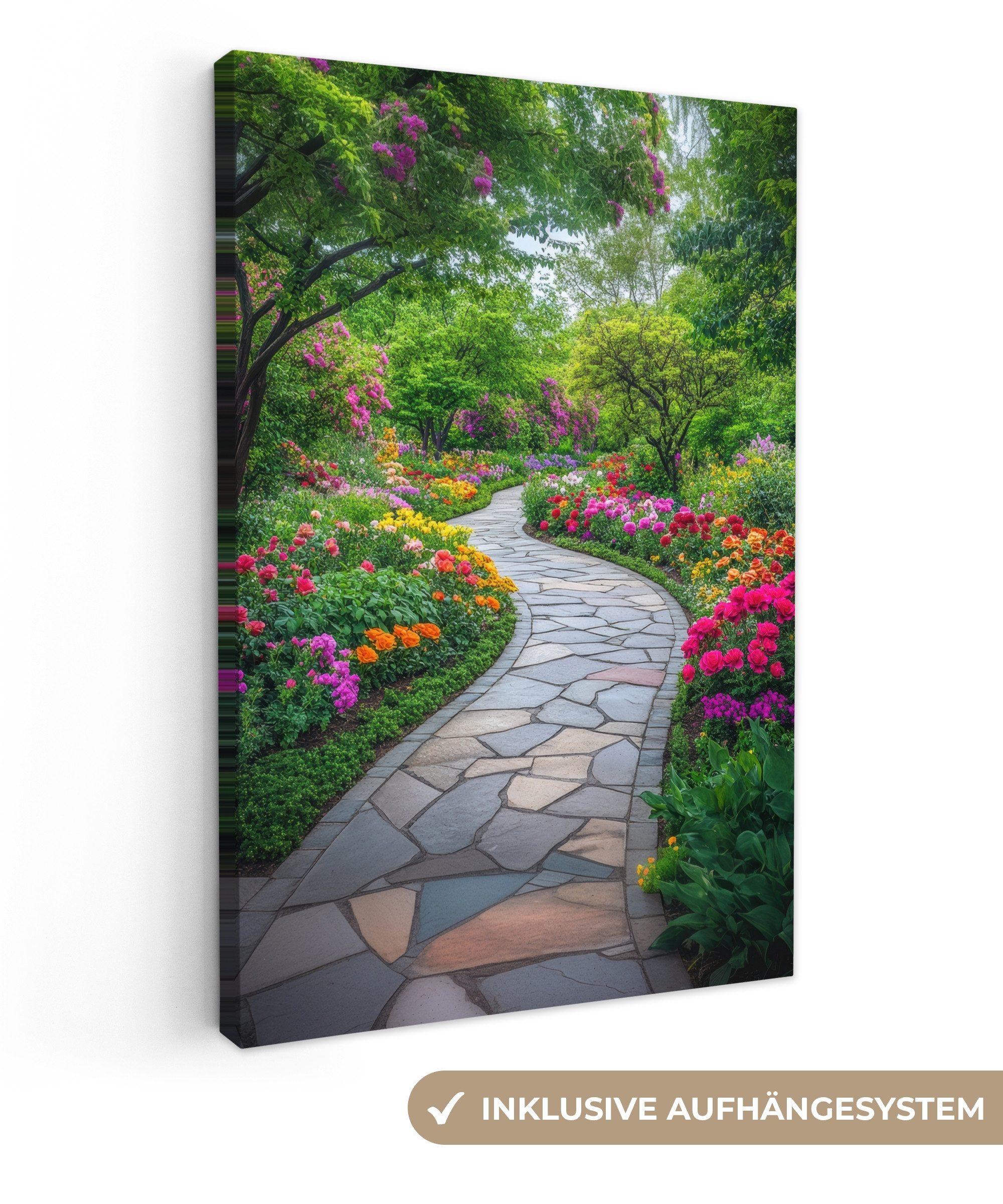 OneMillionCanvasses® Leinwandbild Park - Blumen - günstig online kaufen