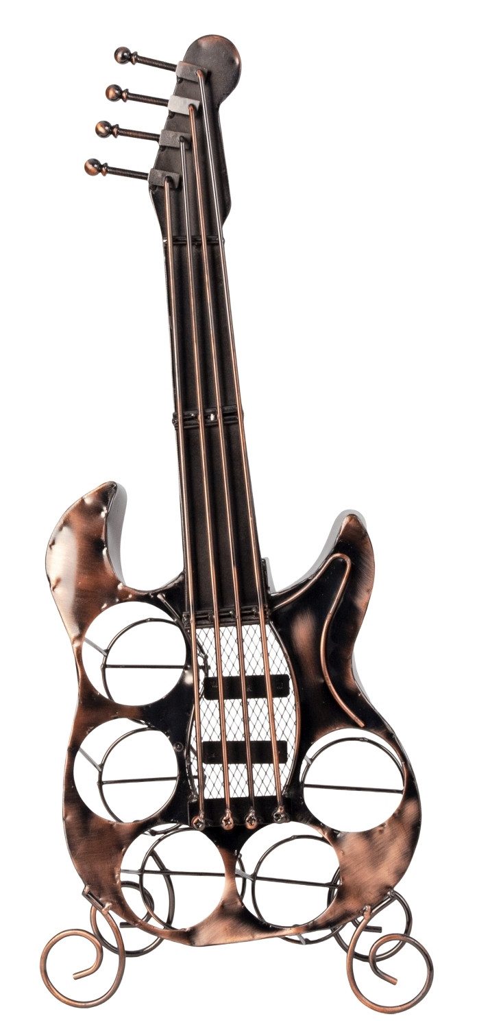 MF Flaschenträger Flaschenregal Gitarre Metall Bronze Kupfer Design Höhe 63 günstig online kaufen