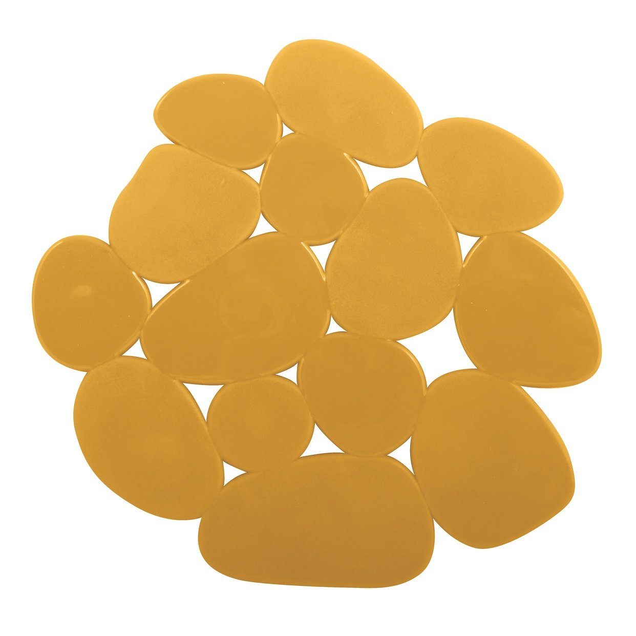 MSV Wanneneinlage KIESELSTEIN, B: 13 cm, L: 12.2 cm, Packung, 4-tlg., Anti-Rutsch-Pads für Dusche und Badewanne, 4-er Set, PVC, attraktive Kieselstein-Optik, 12,2 x 13 cm, in vielen bunten Farben erhältlich