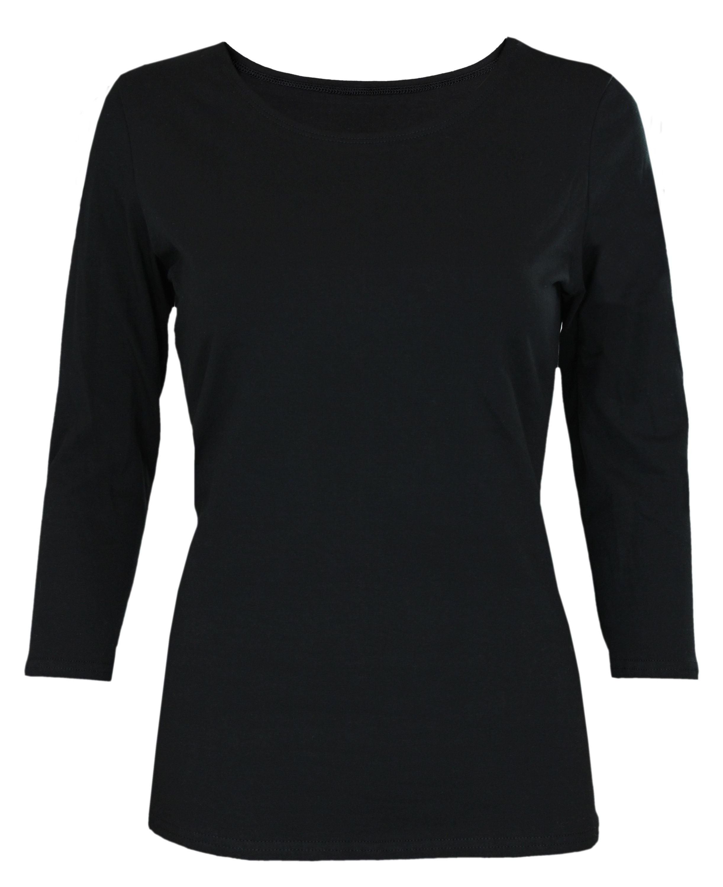Longshirt Alkato Damen Shirt 3/4 Arm mit Rundhals
