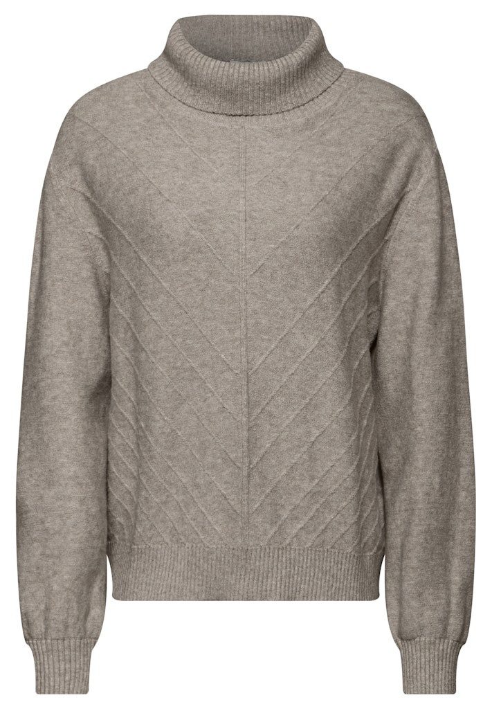 STREET ONE Strickpullover rollneck sweater structure günstig online kaufen