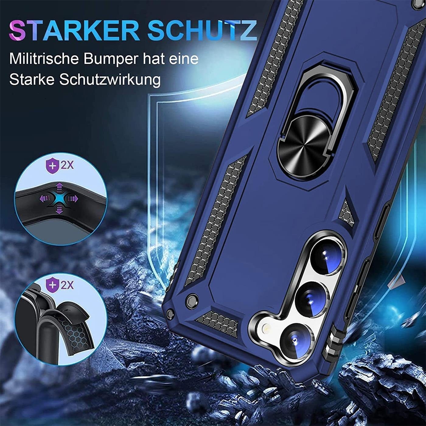 CoolGadget Handyhülle Armor Shield Case für Samsung Galaxy S23 6,1 Zoll, Outdoor Cover mit Magnet Ringhalterung Handy Hülle für Samsung S23 5G – Bild 4 von 5