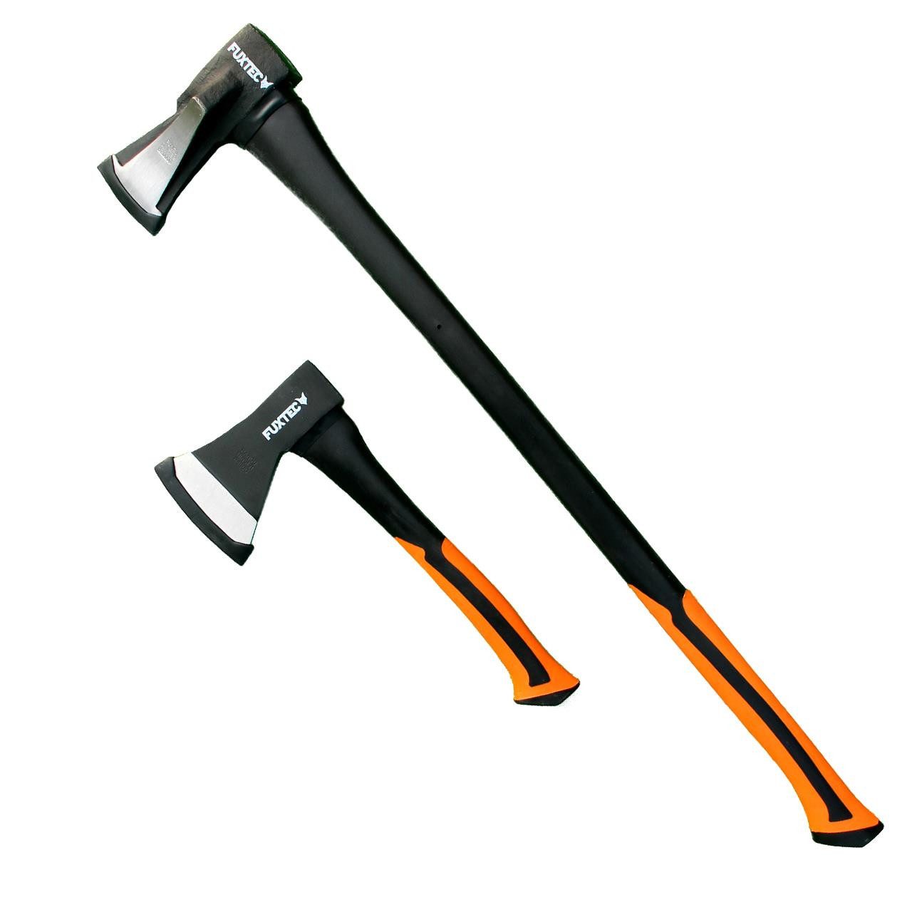 FUXTEC Axt FX-AX2, 8,5000 cm Длина, Beil 600g/Spaltaxt 2000g Fiberglaskern Geschmiedeter Carbonstahl 1045