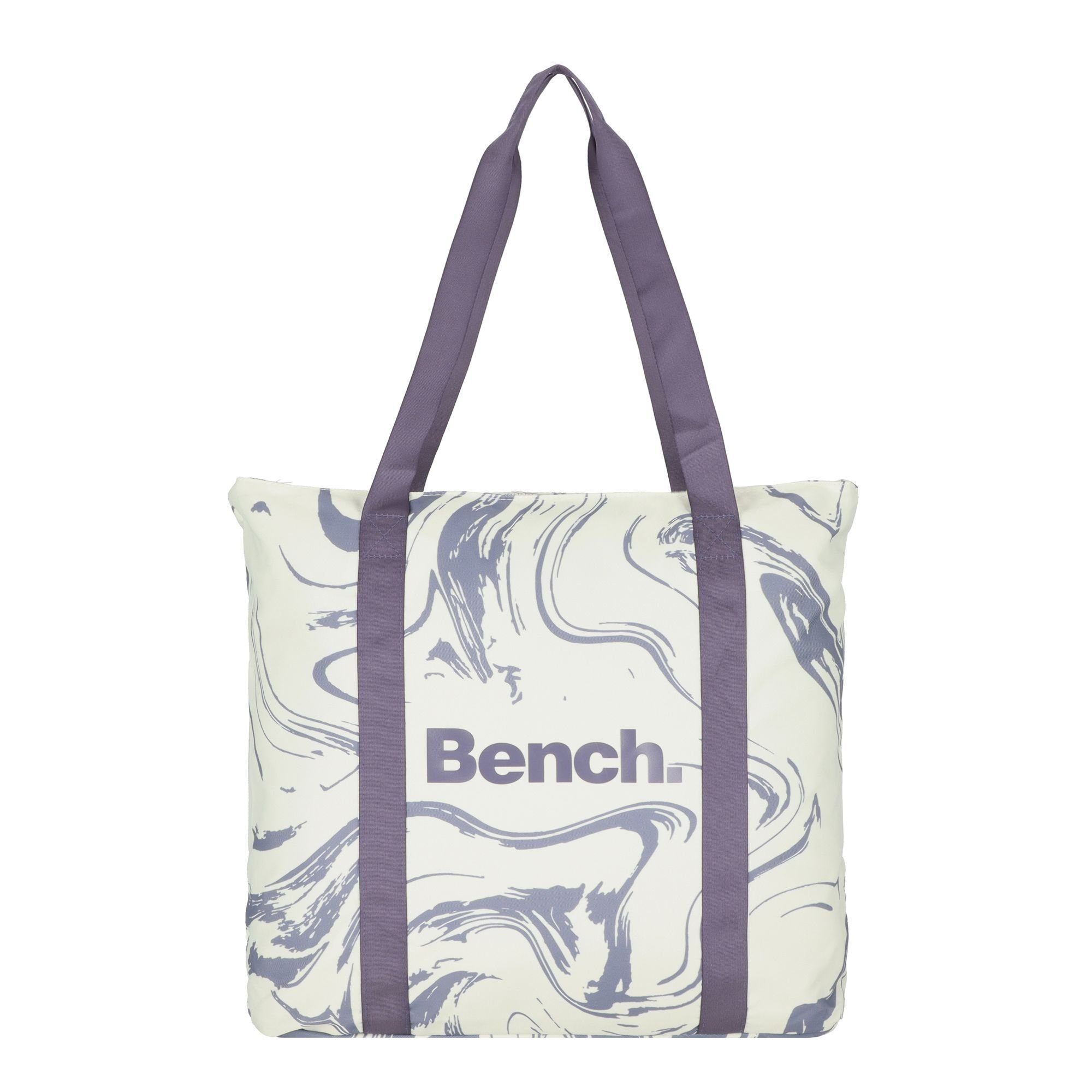 Bench. Shopper city girls, Nylon weiß-violett | Schultertaschen