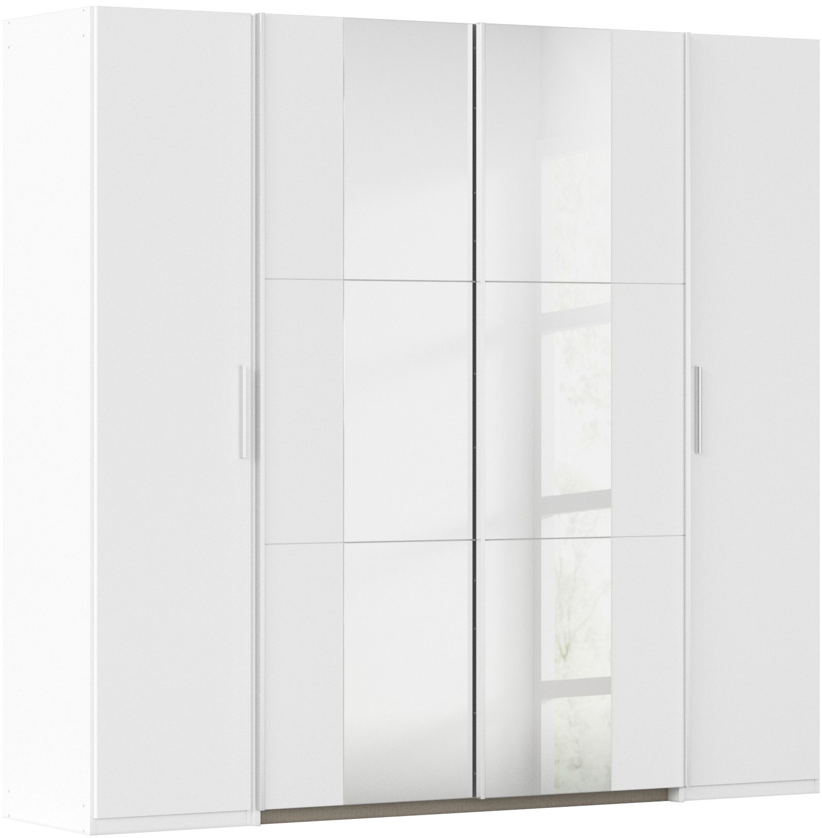 rauch Schwebetürenschrank Kleiderschrank Drehtürenschrank Schrank Garderobe KRONACH (in 3 Ausstattungen BASIC/CLASSIC/PREMIUM, Breiten 225/268/311/354 cm) Kombischrank optional mit 1 oder 2 Spiegel viele Böden MADE IN GERMANY