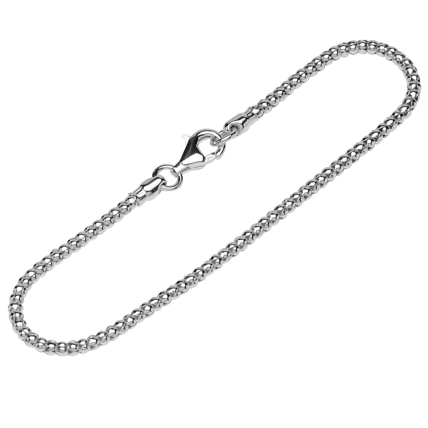 Silberarmband 925 Silber 19cm Himbeerkette Damen 12300
