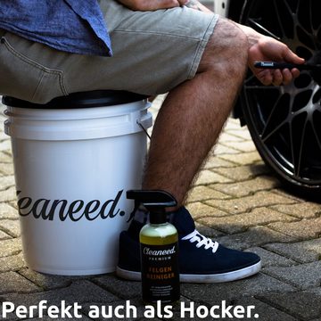 Cleaneed Putzeimer Premium Auto Wascheimer [20 Liter], (Wahlweise Set mit Deckel und Schmutzsieb, 1-tlg., Extra robuste & langlebige Profi Detailing Buckets – 2 Eimer-Wäsche)