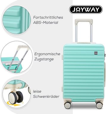 JOYWAY Kofferset International konforme Sicherheitsstandards, 4 Rollen, Handgepäck Reisekoffer Leicht, Rollkoffer mit Trolley und TSA-Schloss