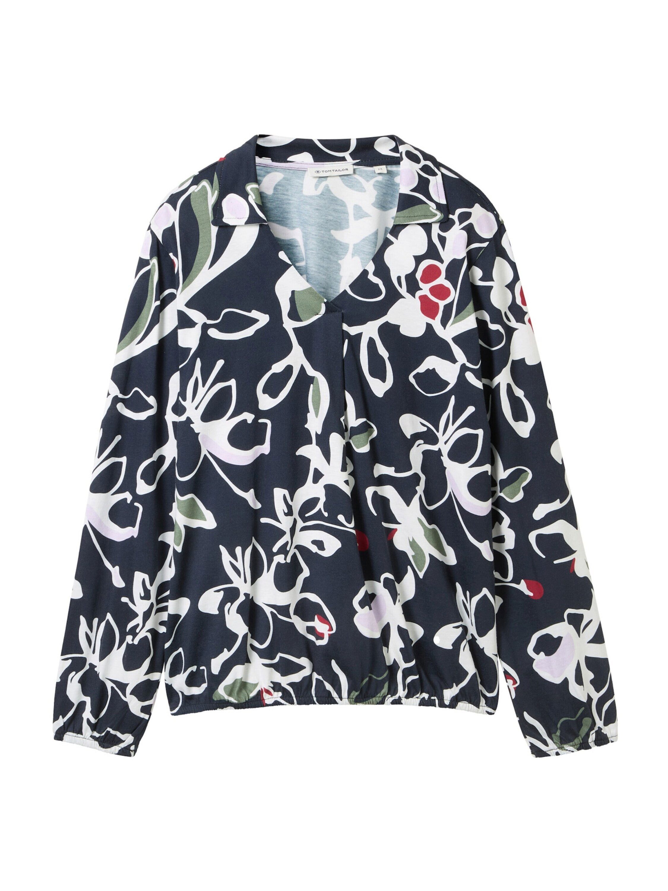 TOM TAILOR Langarmbluse (1-tlg) Falten