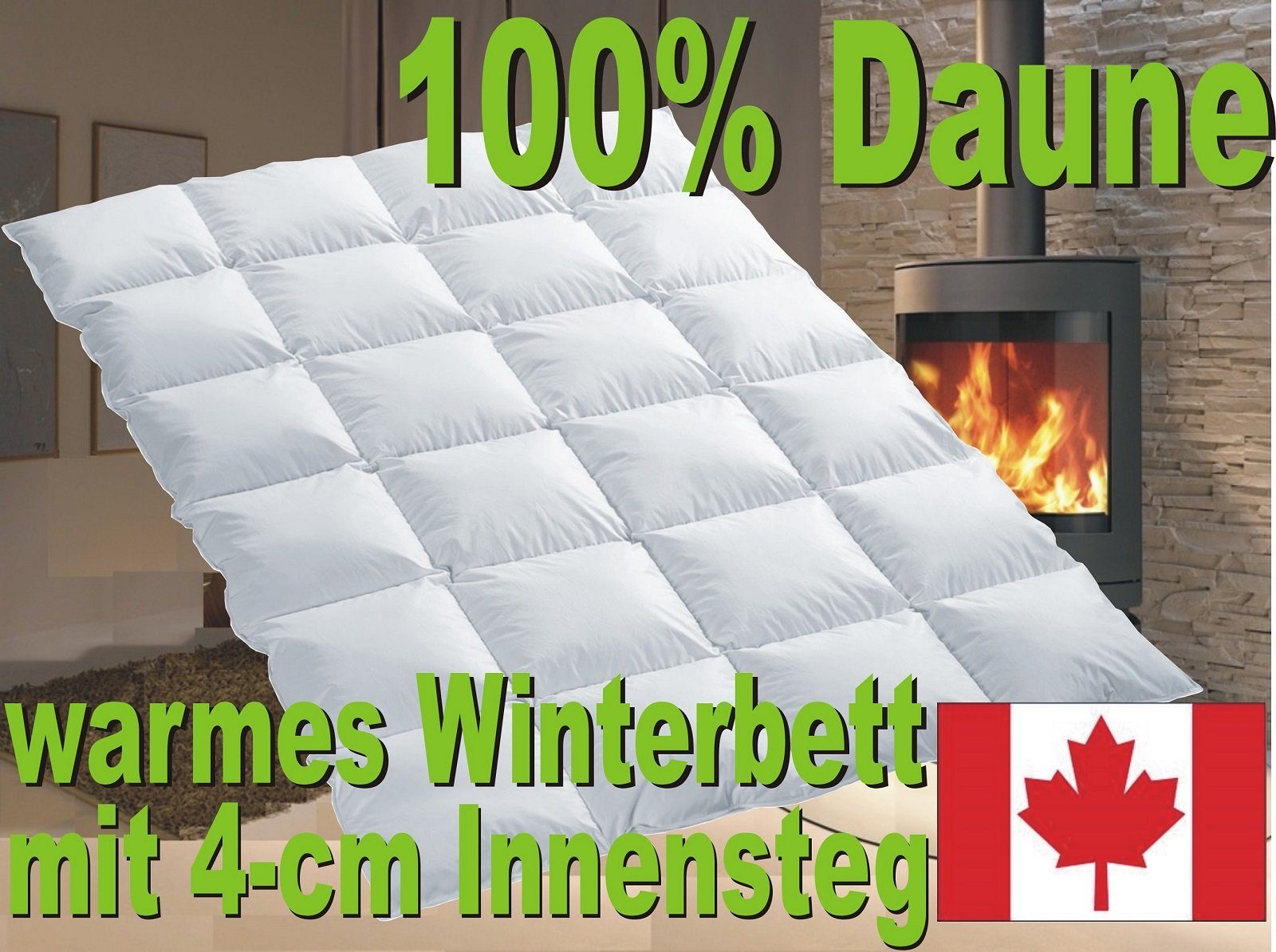 Canada Daunenbettdecke Canada warme Winter Daunendecke Kassetten, Füllung: günstig online kaufen