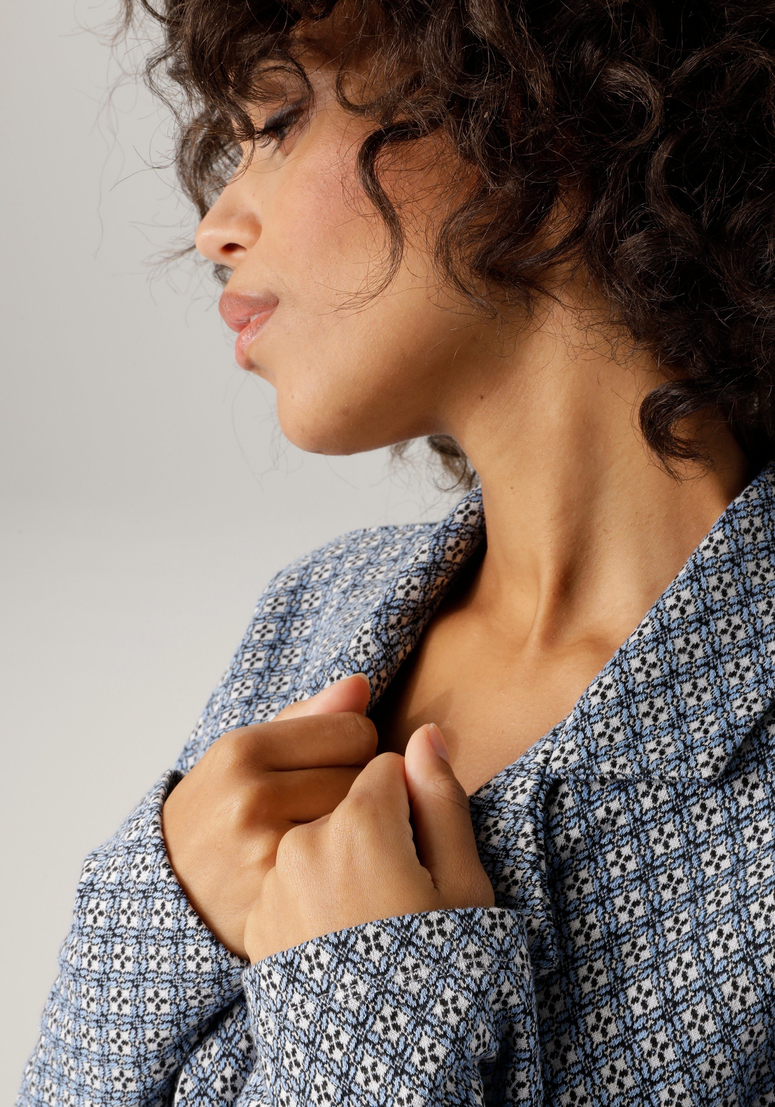 Aniston CASUAL sweat blazer in an extravagant check design