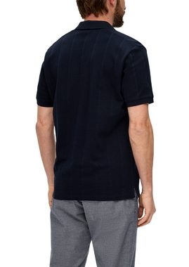 s.Oliver Kurzarmshirt Poloshirt mit Brusttasche Blende, Streifen-Detail