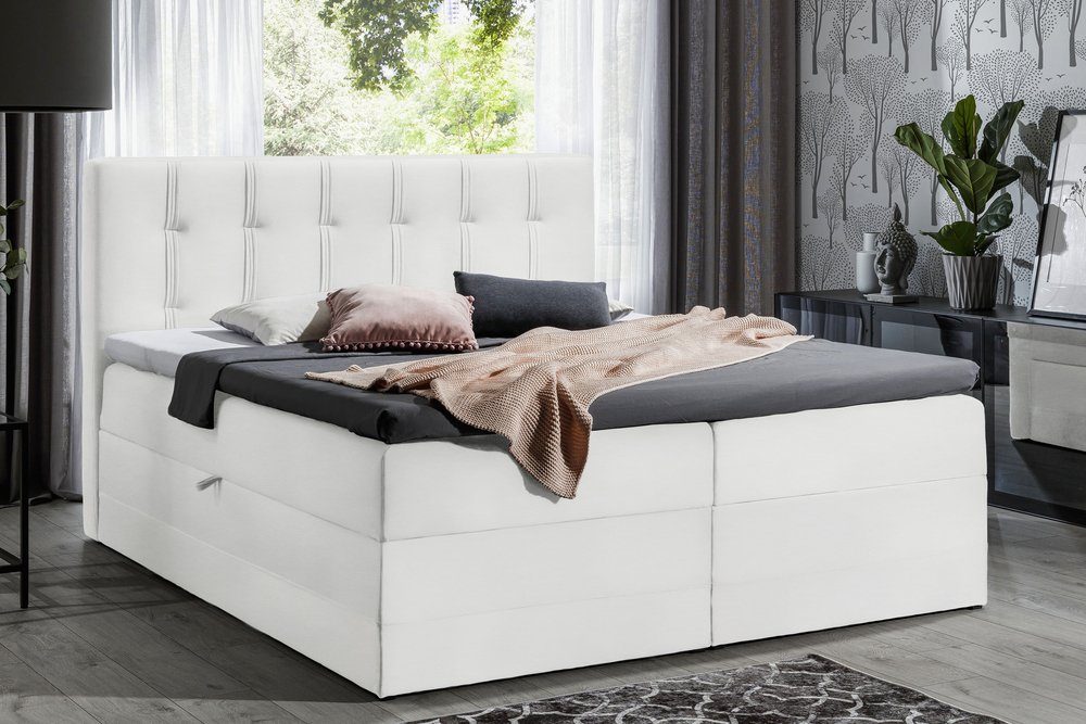 99rooms Boxspringbett Hugo (Schlafzimmerbett, Bett), 120/140/160/180/200, mit Taschenfederkernmatratze, Topper, Bettkasten