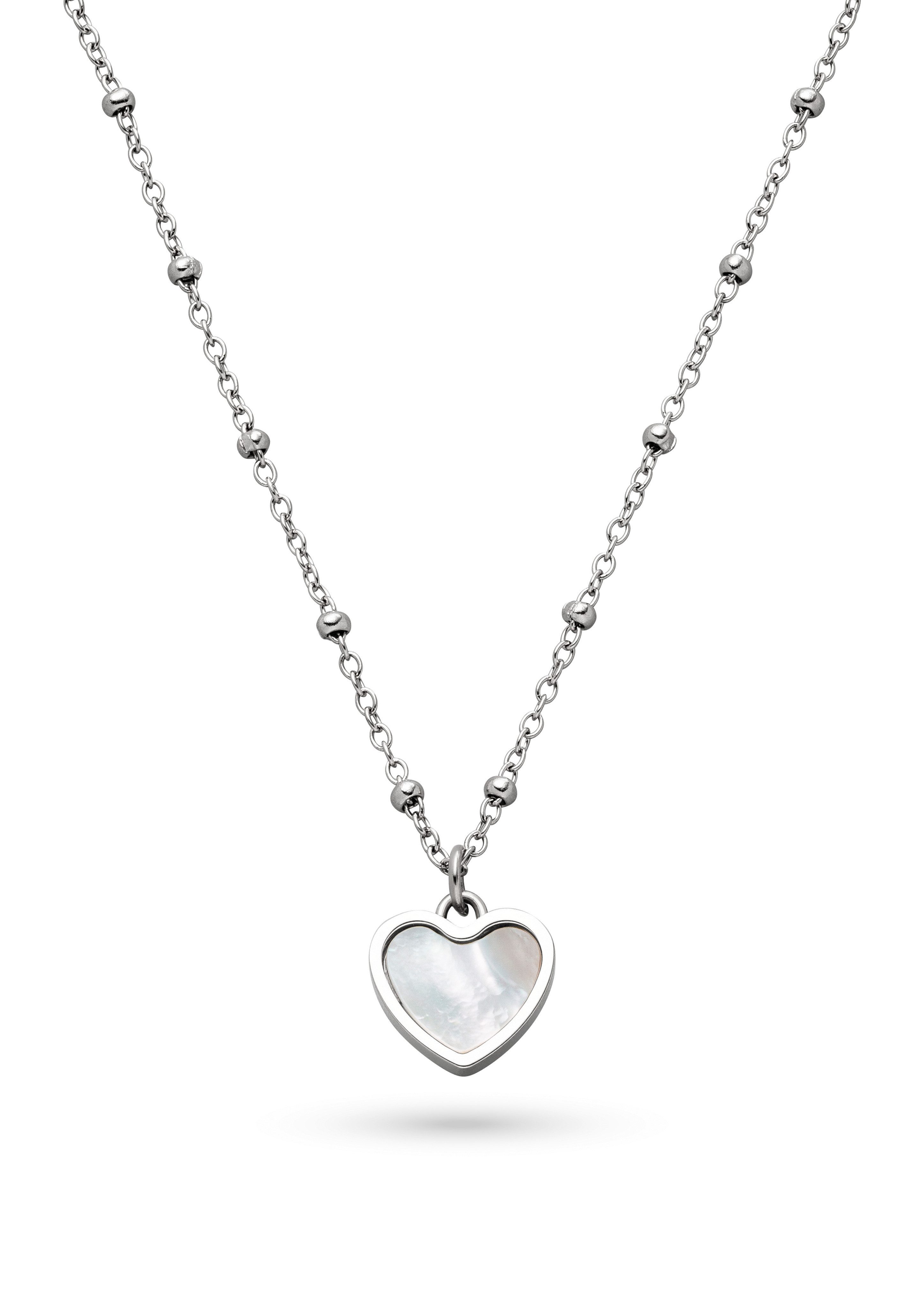 s.Oliver Kette mit Anhänger Pearl Heart, Herz, mit Perlmutt