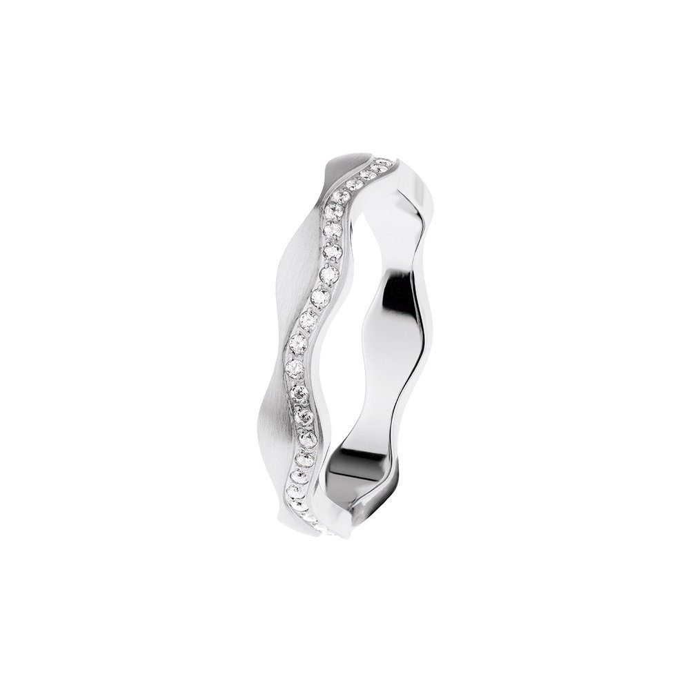 Damen Schmuck Ernstes Design Fingerring Evia Ring Edelstahl / Zirkonia R571