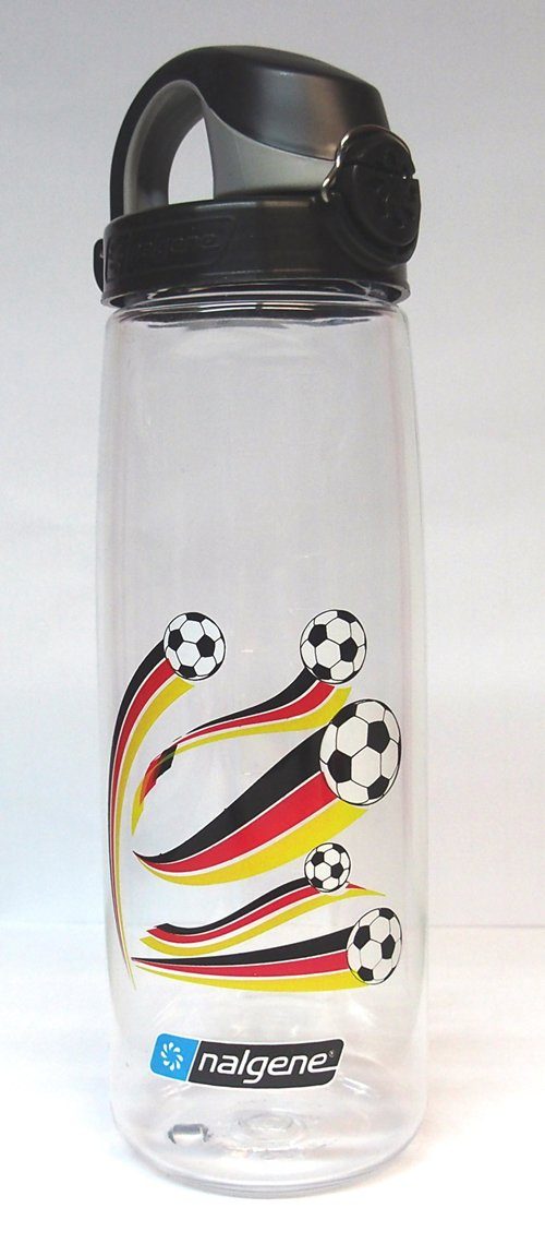 Football 'OTF' L, Nalgene - Trinkflasche transparent-schwarz 0,65 Trinkflasche Nalgene