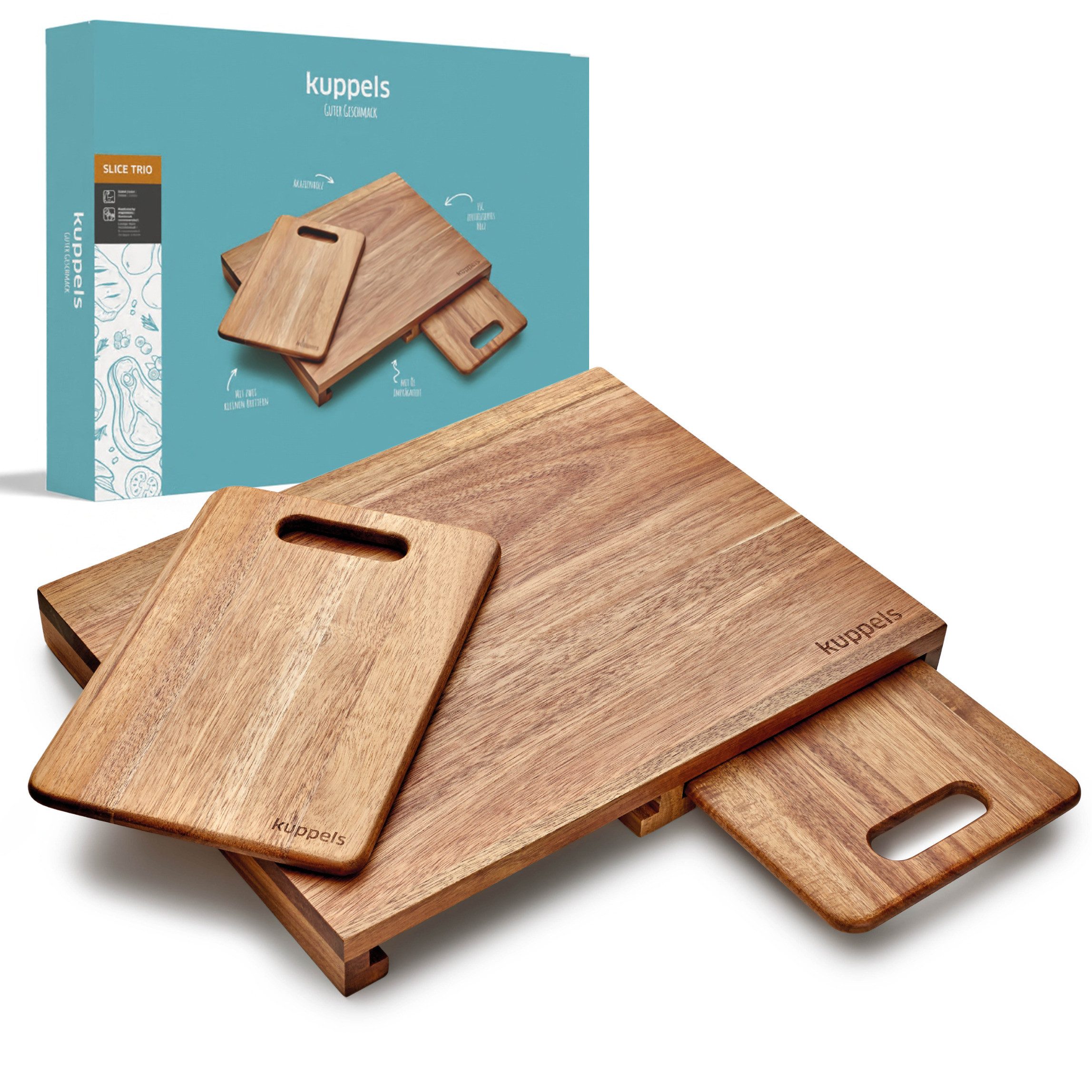 Kuppels Schneidebrett SLICE, Akazienholz, (1, 1-St)