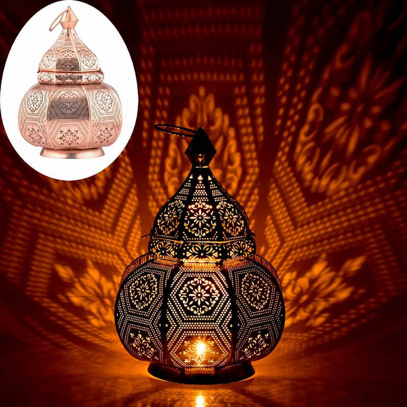 Marrakesch Orient & Mediterran Interior Windlicht Tischlampe Laterne Mahana, Leuchte, Windlicht, Deko (1 St), Handarbeit