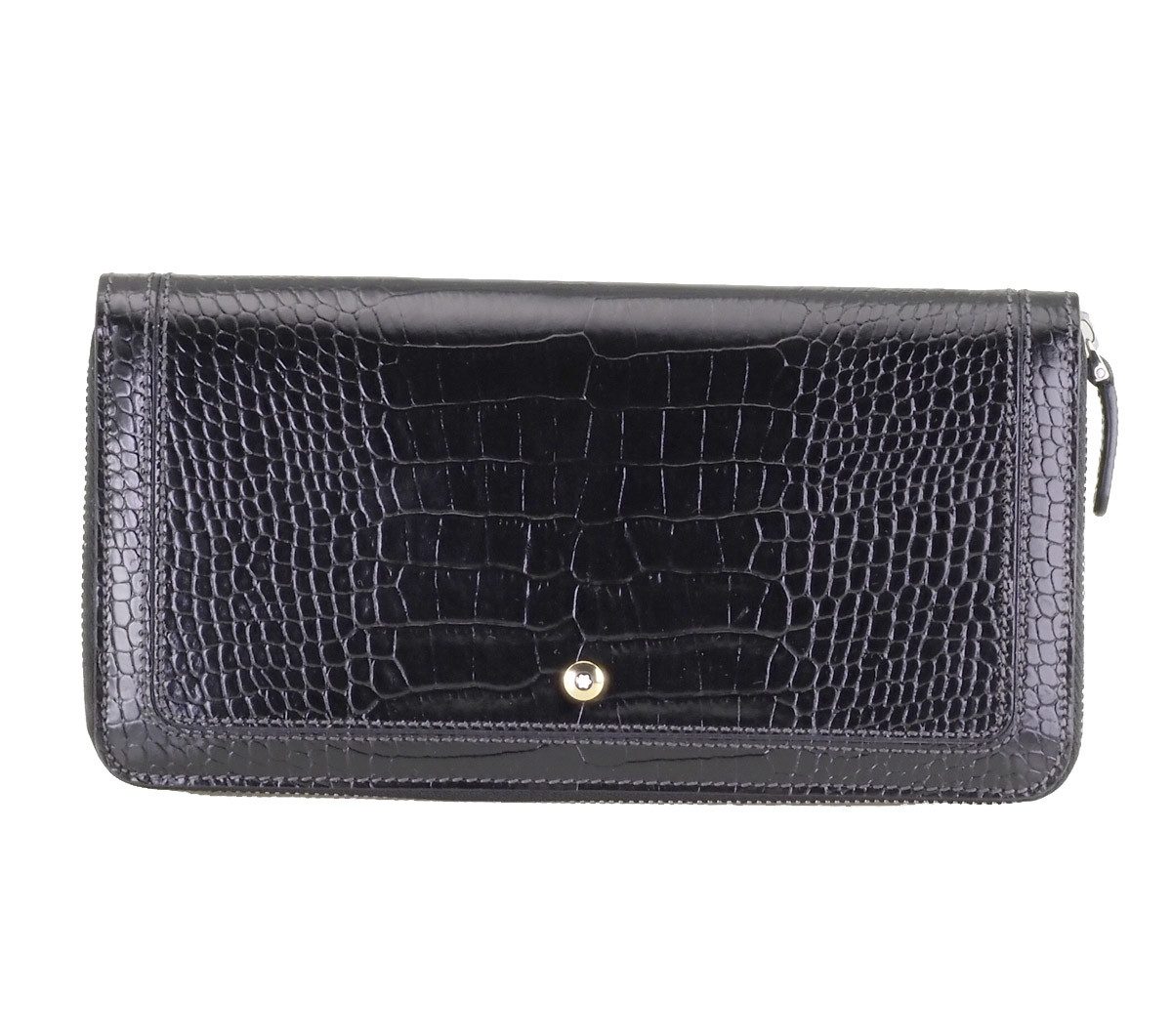 MONTBLANC Geldbörse Meisterstück MB 107613 Leder Karten Brieftasche Münzfach, Brieftasche mit Reissverschluss und Münzfach mit Reissverschluss