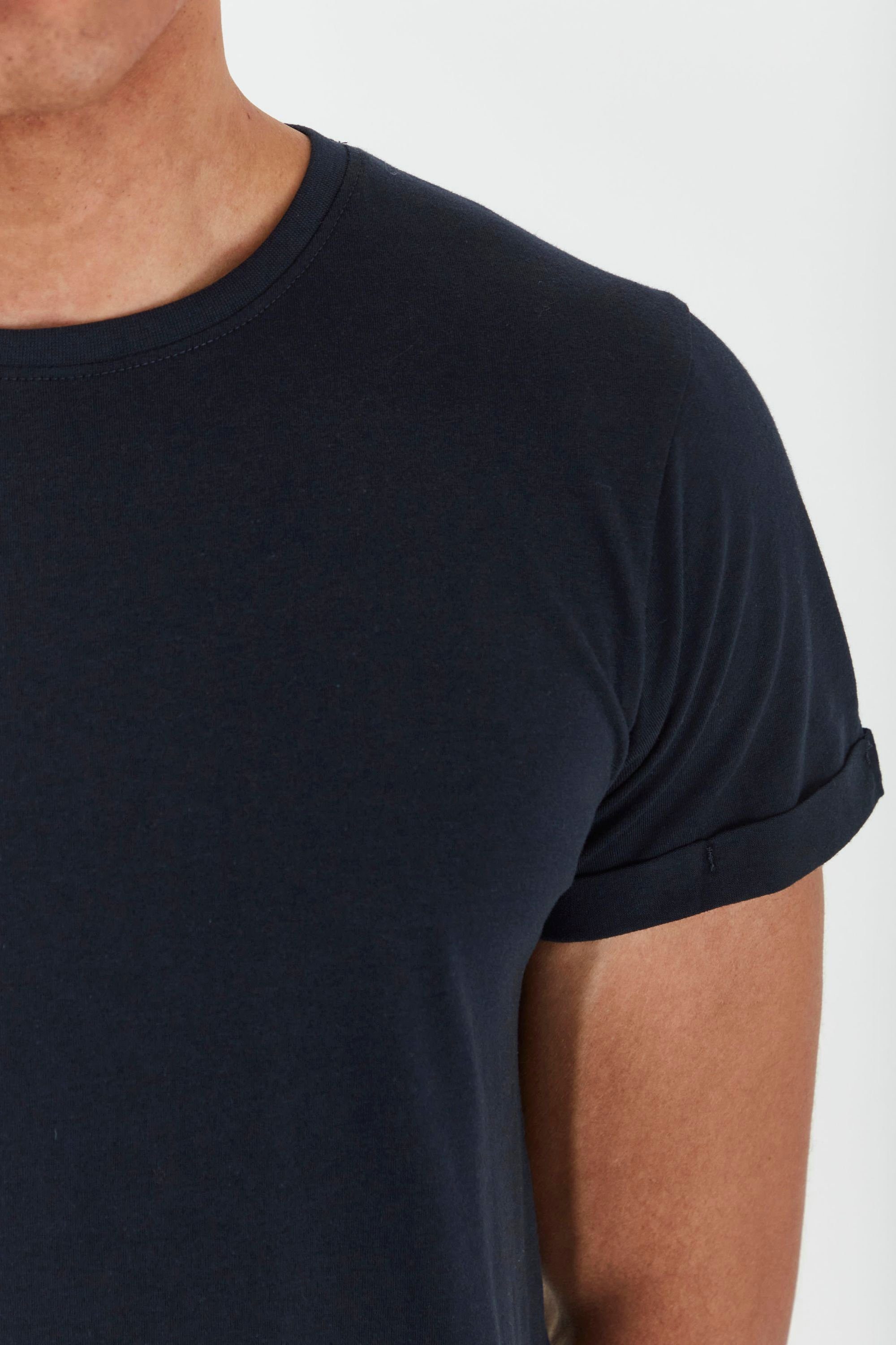 T-Shirt Blue !Solid Longshirt Insignia (194010) SDLongo