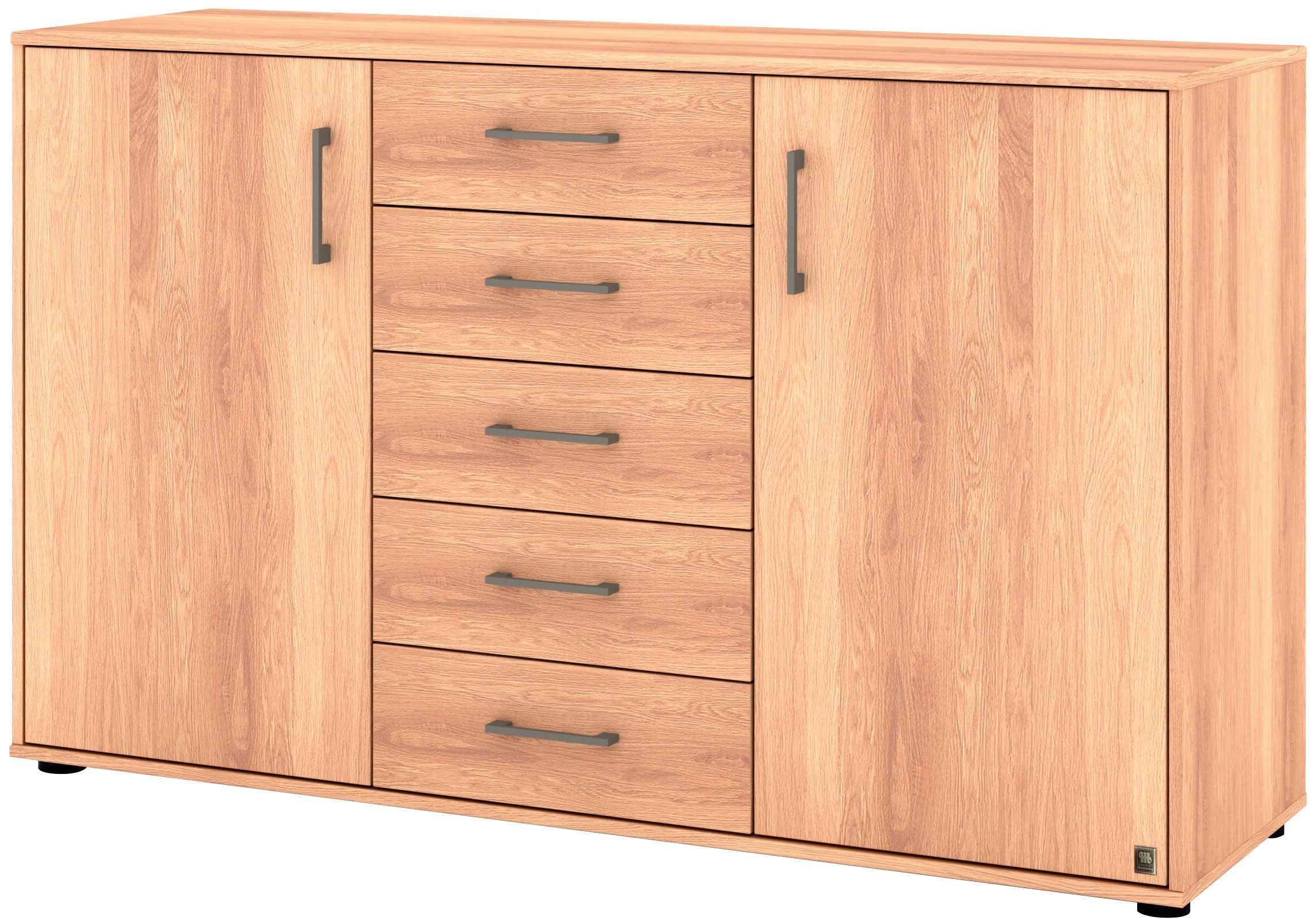 Musterring Kombikommode Sorrent Sideboard, Wäscheschrank, mit Schubladen (Kommode, mit Selbsteinzug und Dämpfung, MADE IN GERMANY), mit Schubkästen, Fronten in Eiche massiv, Breite 120 oder 141 cm