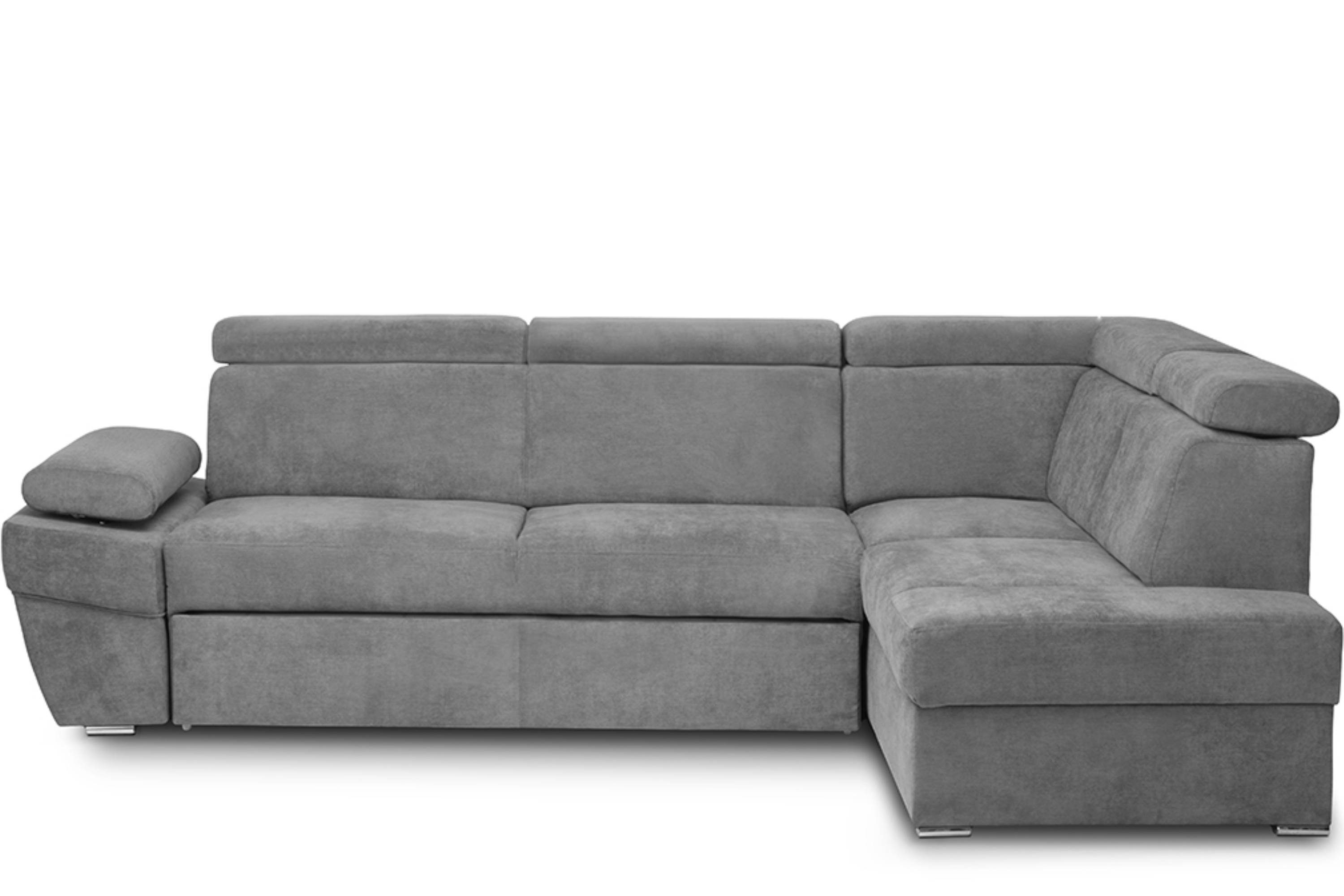 KONSIMO® Ecksofa RATLO Ecksofa, mit Bettfunktion und Bettkasten,verstellbare Armlehne/Kopfstütze