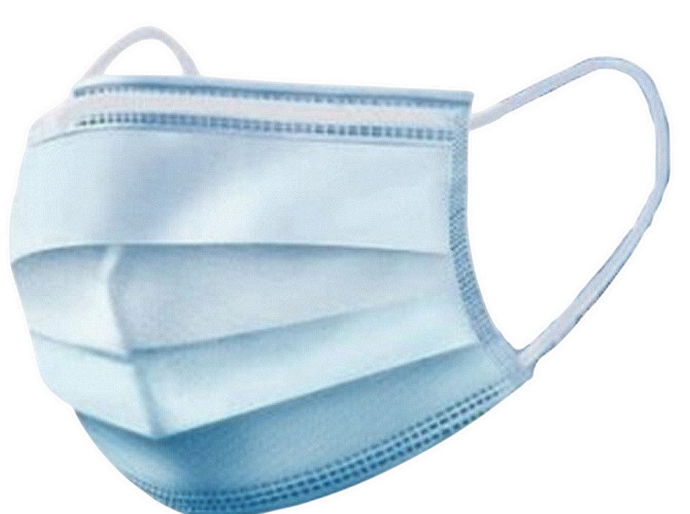 DIW Mund-Nasen-Masken 12er oder 50er-Set 3-lagige Mundschutzmasken – hautfreundlich, Sparset, 50-St., 12-teilig oder 50-teilig, zertifiziert nach EN 149:2001+A1:2009
