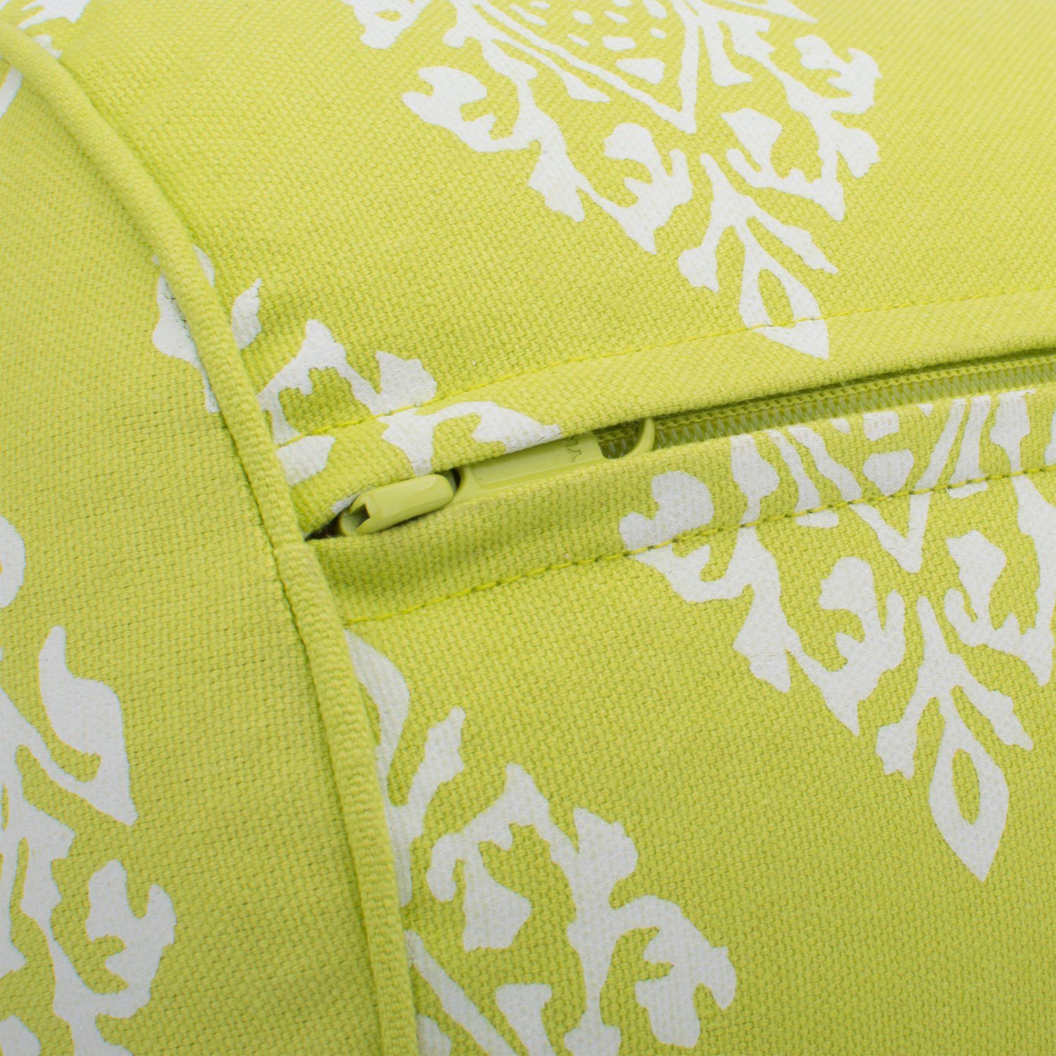 bodhi Yoga Bolster Yoga Bolster gemustert, 65 x Ø 23 cm Shimla, limone, Kapok