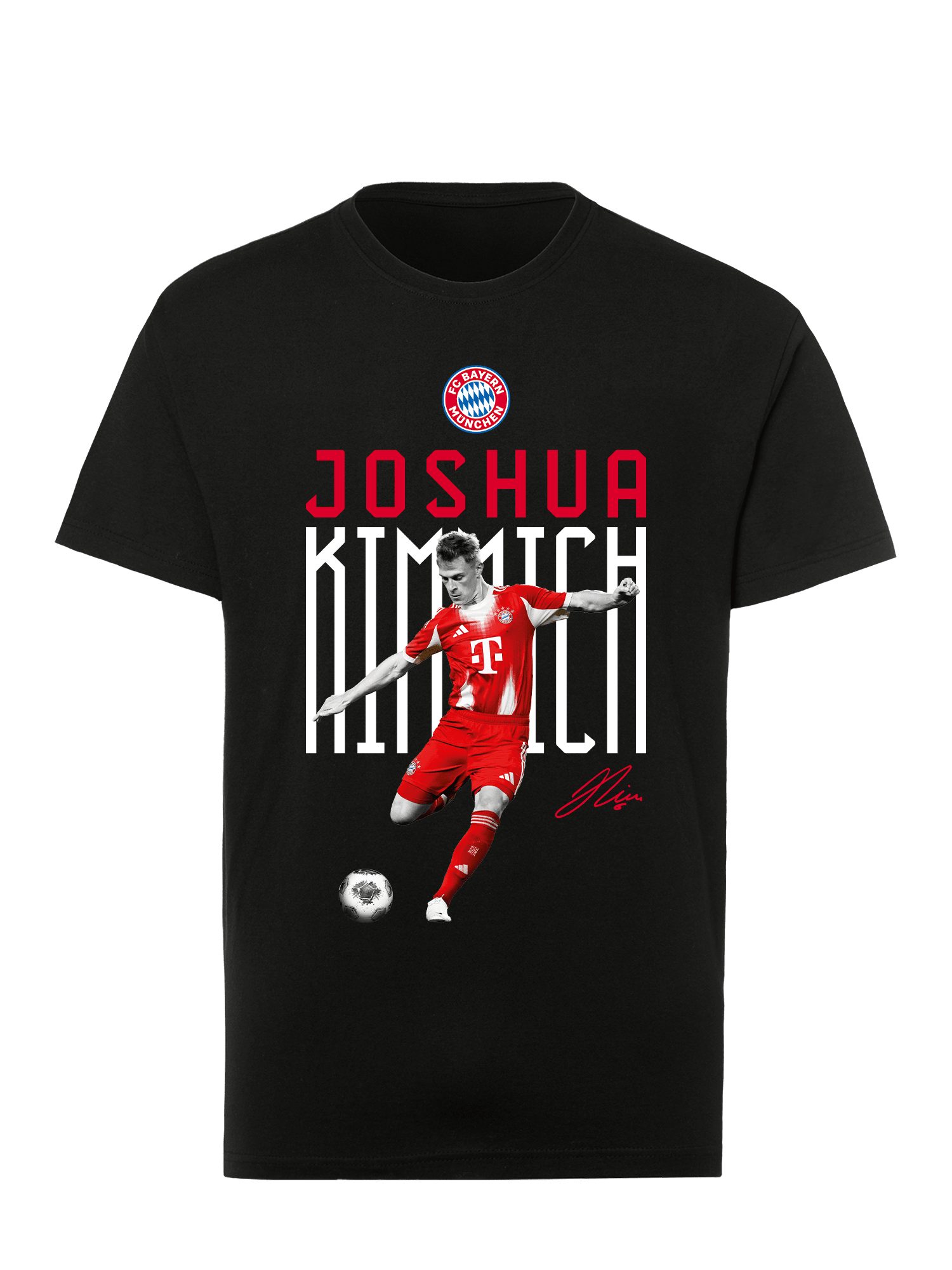 T-Shirt FC Bayern München, T-Shirt Kimmich, Kinder, Schwarz