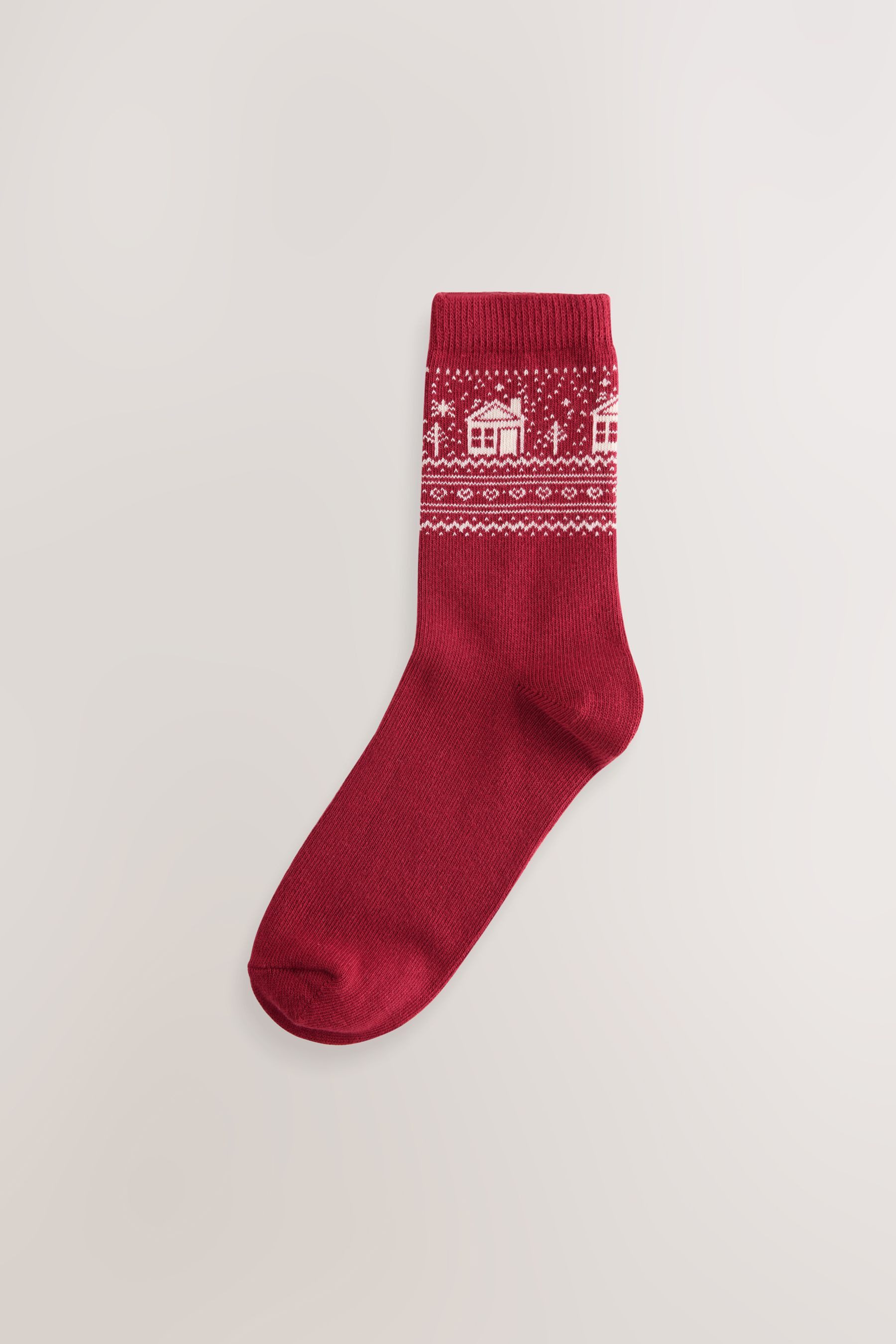 Next Kurzsocken Gemusterte, warme Knöchelsocken, 2er-Pack (1-Paar)