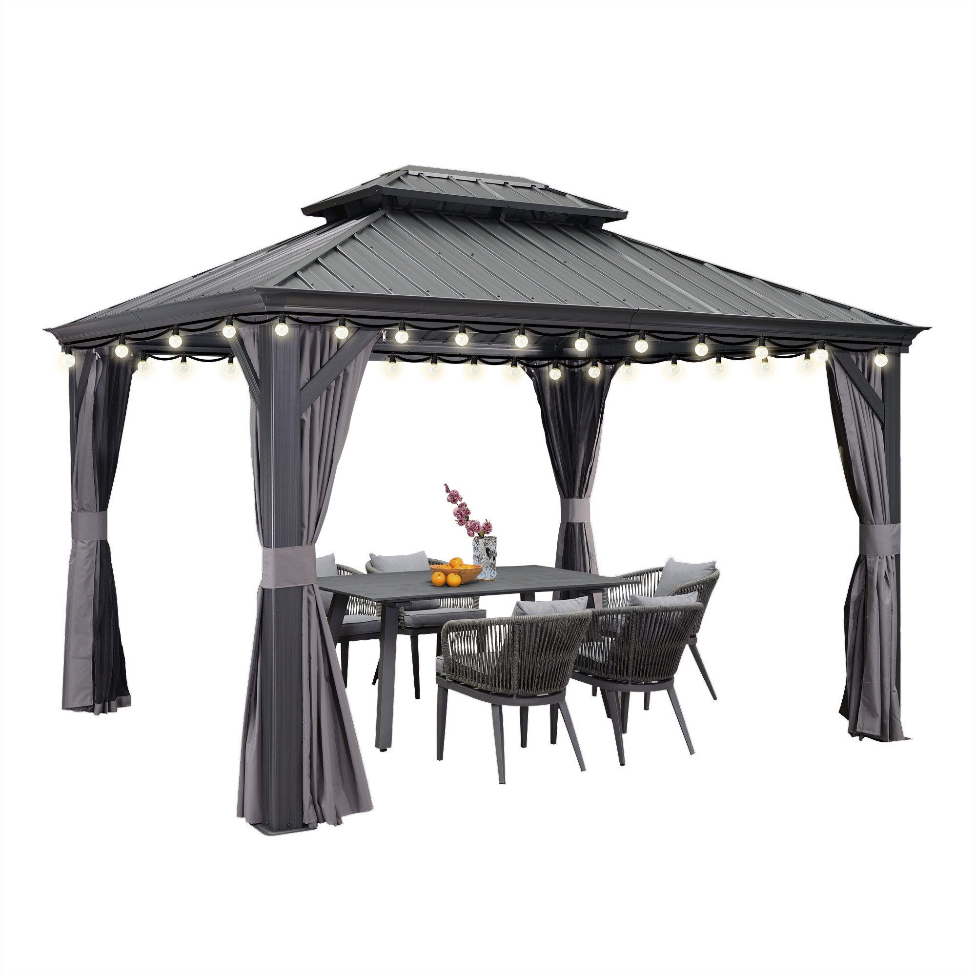 PURPLE LEAF Pavillon Hardtop Aluminium Pergola günstig online kaufen