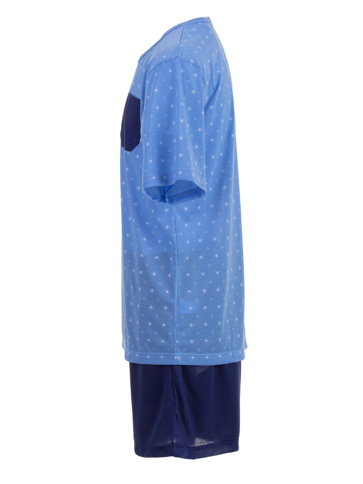 Tasche Pyjama Sonne - Shorty blau Set Schlafanzug Lucky