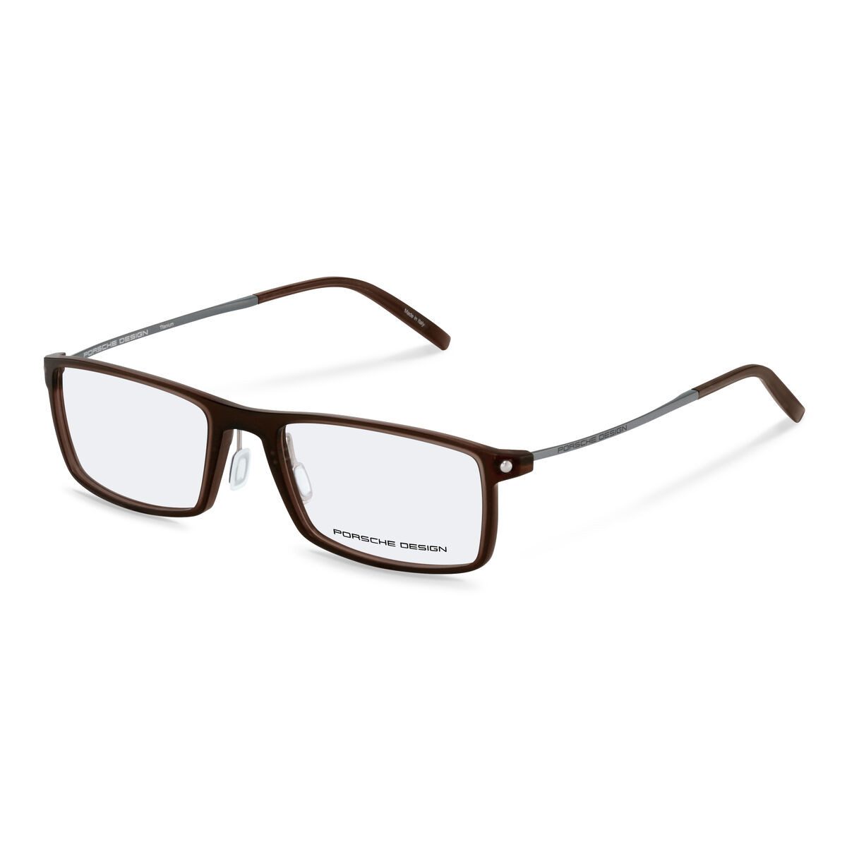 PORSCHE Design Brillengestell, Brillenfassung Porsche Design P8384-D-55 ø 55 mm Braun