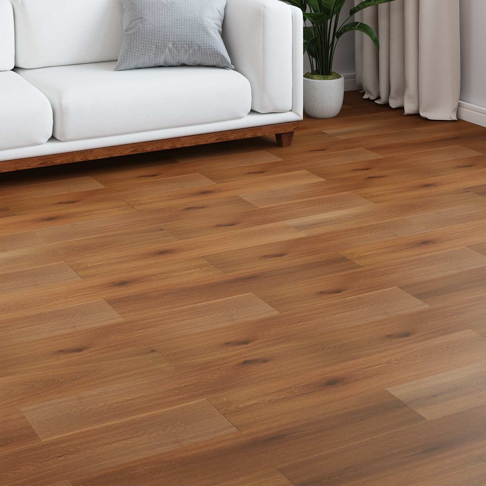 vidaXL Teppichboden Laminatboden Goldgelb 101 x 20 x 0,8 cm 15 stk. Holzwerkstoff, Rechteckig, Höhe: 0.8 mm