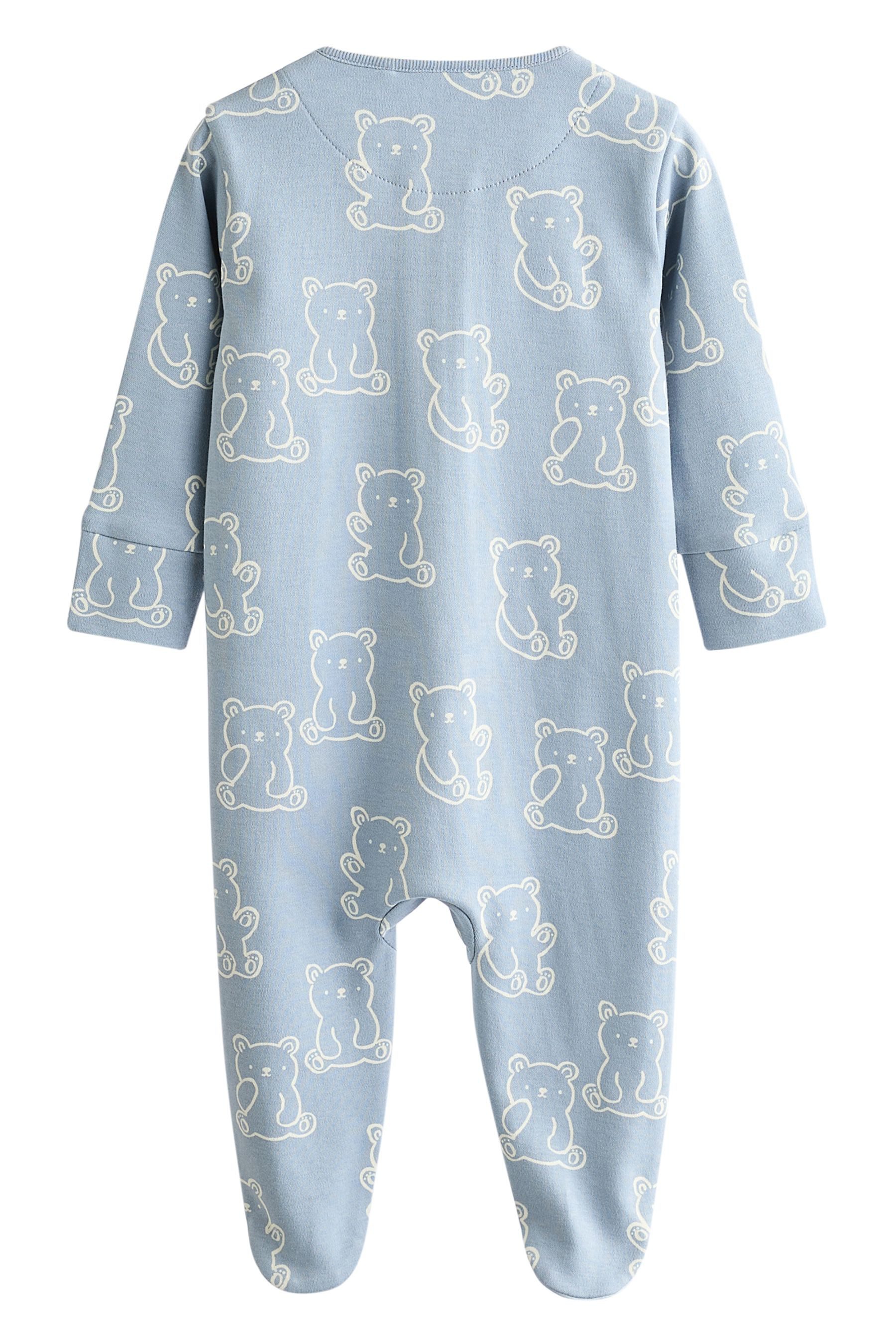 Next Schlafoverall Gerippte Babyschlafanzüge, 3er-Pack (3-tlg)