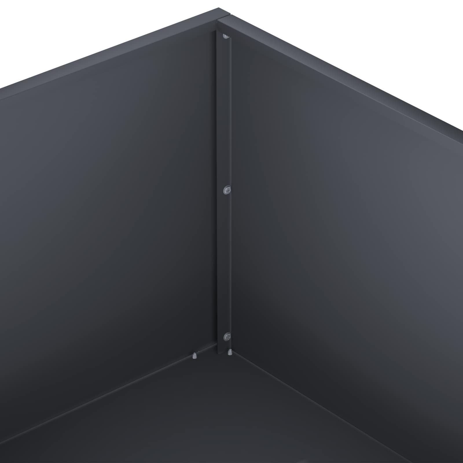 vidaXL Blumentopf Garten-Pflanzgefäß Anthrazit 60 x 60 x 20 cm (1 St) – Bild 5 von 5
