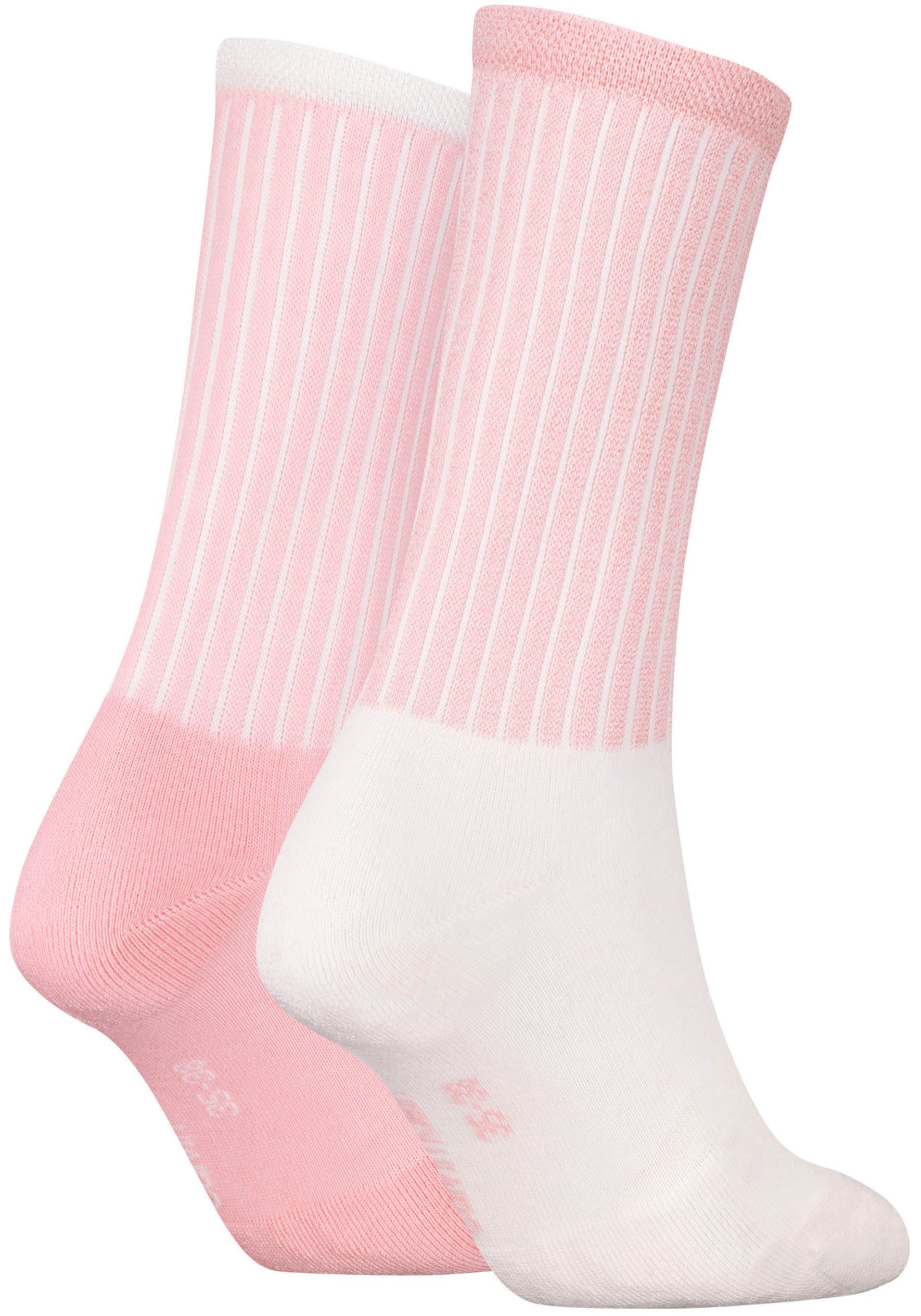 Calvin Klein Jeans Socken CKJ WOMEN SOCK 2P GLOSSY RIB (2-Paar, 2 Paar) mit günstig online kaufen
