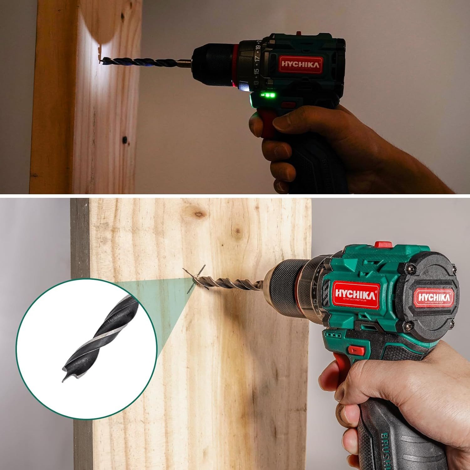HYCHIKA BETTER TOOLS FOR BETTER LIFE Akku-Schraubendreher 16.8V Brushless Drill Screwdriver, 45 Nm Max, 1500 U/min, 45 Nm – Bild 4 von 5