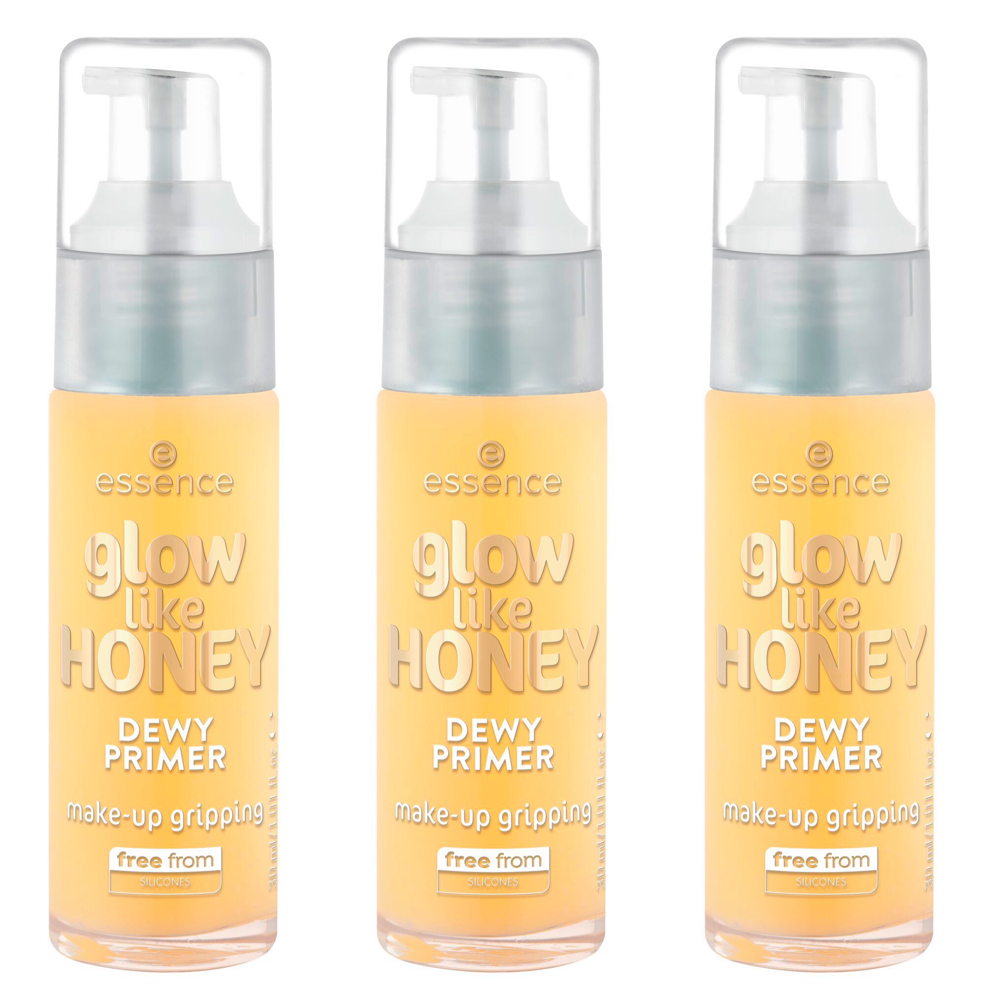 Essence Primer glow like HONEY DEWY PRIMER, 3-tlg.
