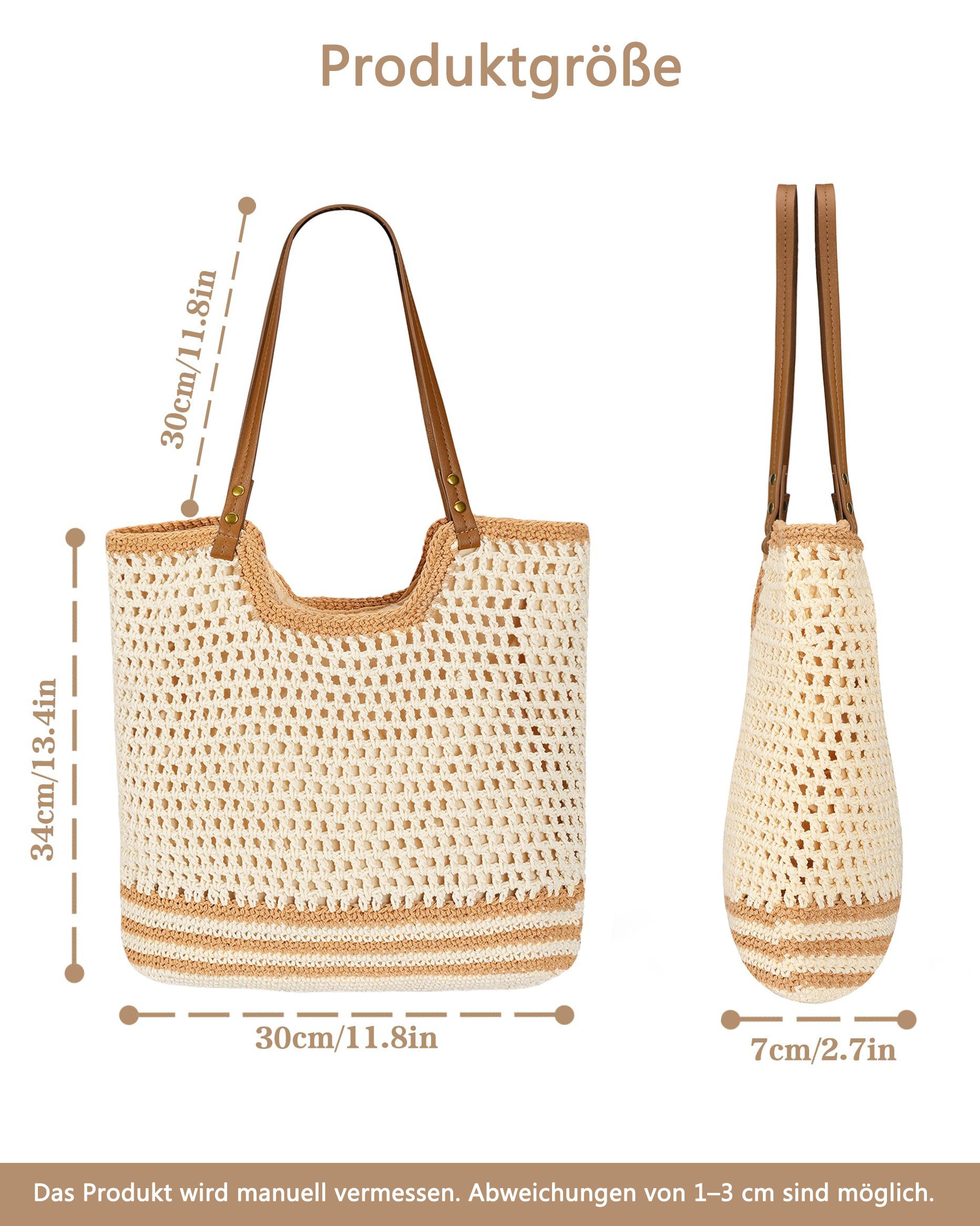 Coonoor Strandtasche Strohtaschen für Damen, Gewebte günstig online kaufen