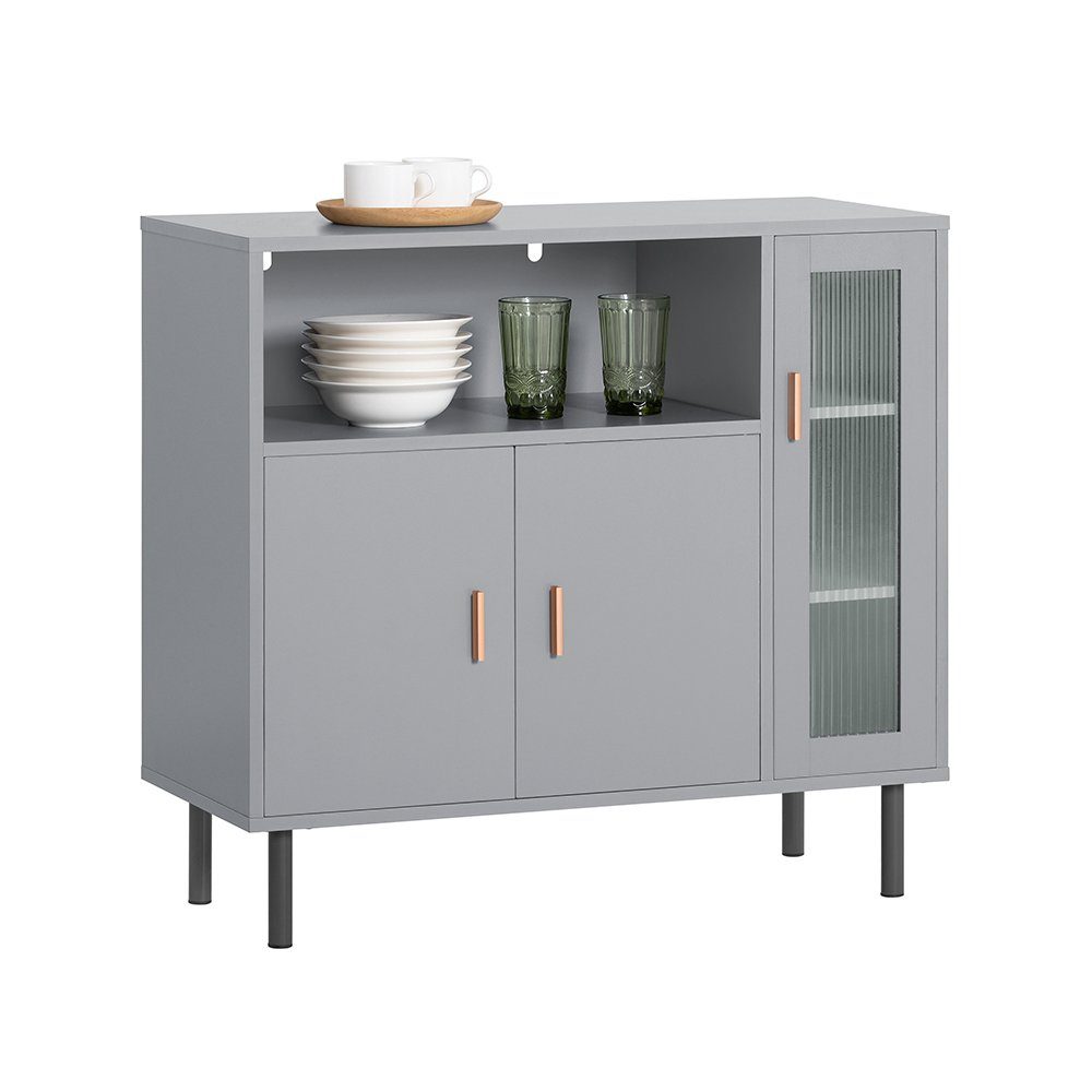 SoBuy Küchenschrank Mikrowellenschrank Sideboard Kommode Buffet FSB82-HG günstig online kaufen