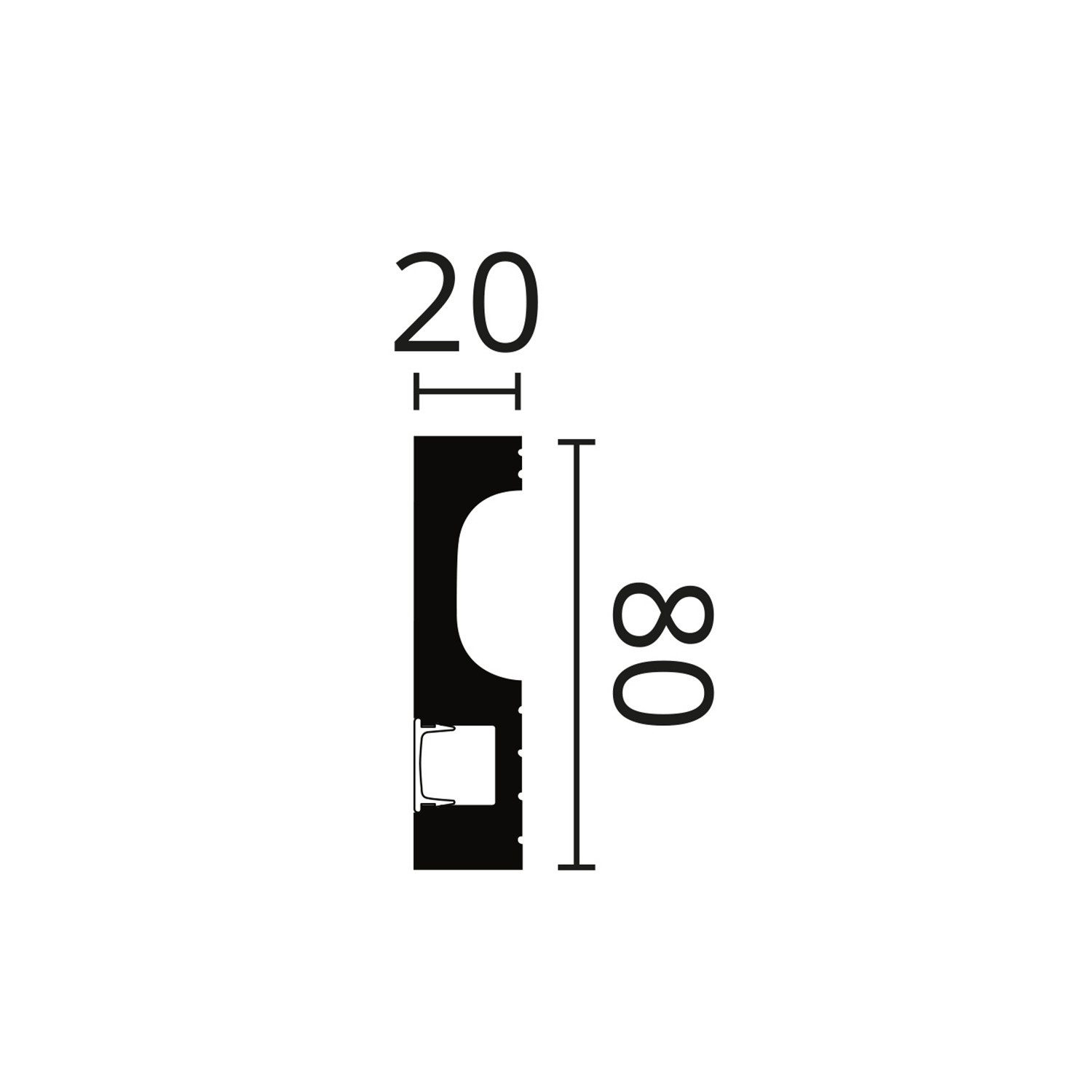 NOËL & MARQUET by nmc Sockelleiste NMC IL11 BLACK-box Sockelleisten 1 Karton SET 13 Stuckleisten 26 m, L: 2600 cm, H: 8 cm, 1 Karton Leisten-SET, 13-St., Fußleisten, Bodenleisten, Zierprofile, Stuckleisten
