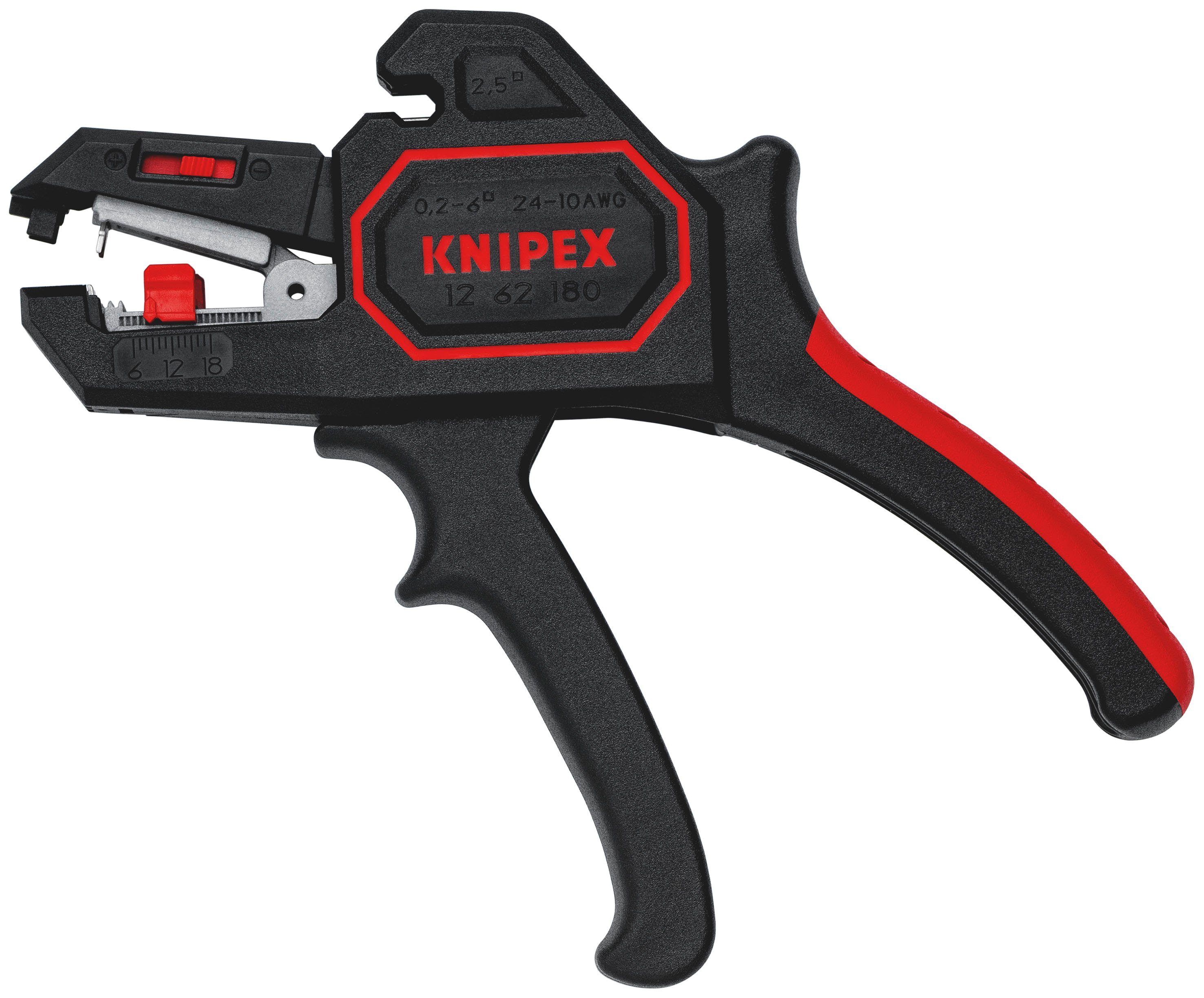 Knipex Abisolierzange 12 62 180, 1-tlg., automatisch, 180 mm | Zangen