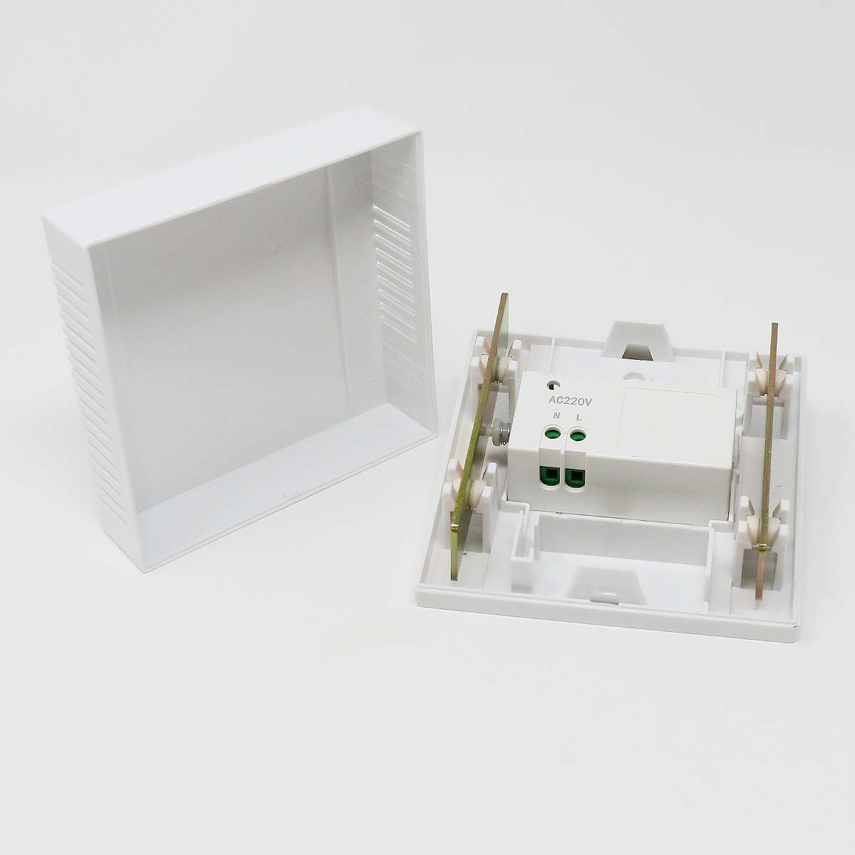 world-trading-net Türklingel QUARTO Mini AC 230V Zweiklang-Gong purweiß – Bild 5 von 5
