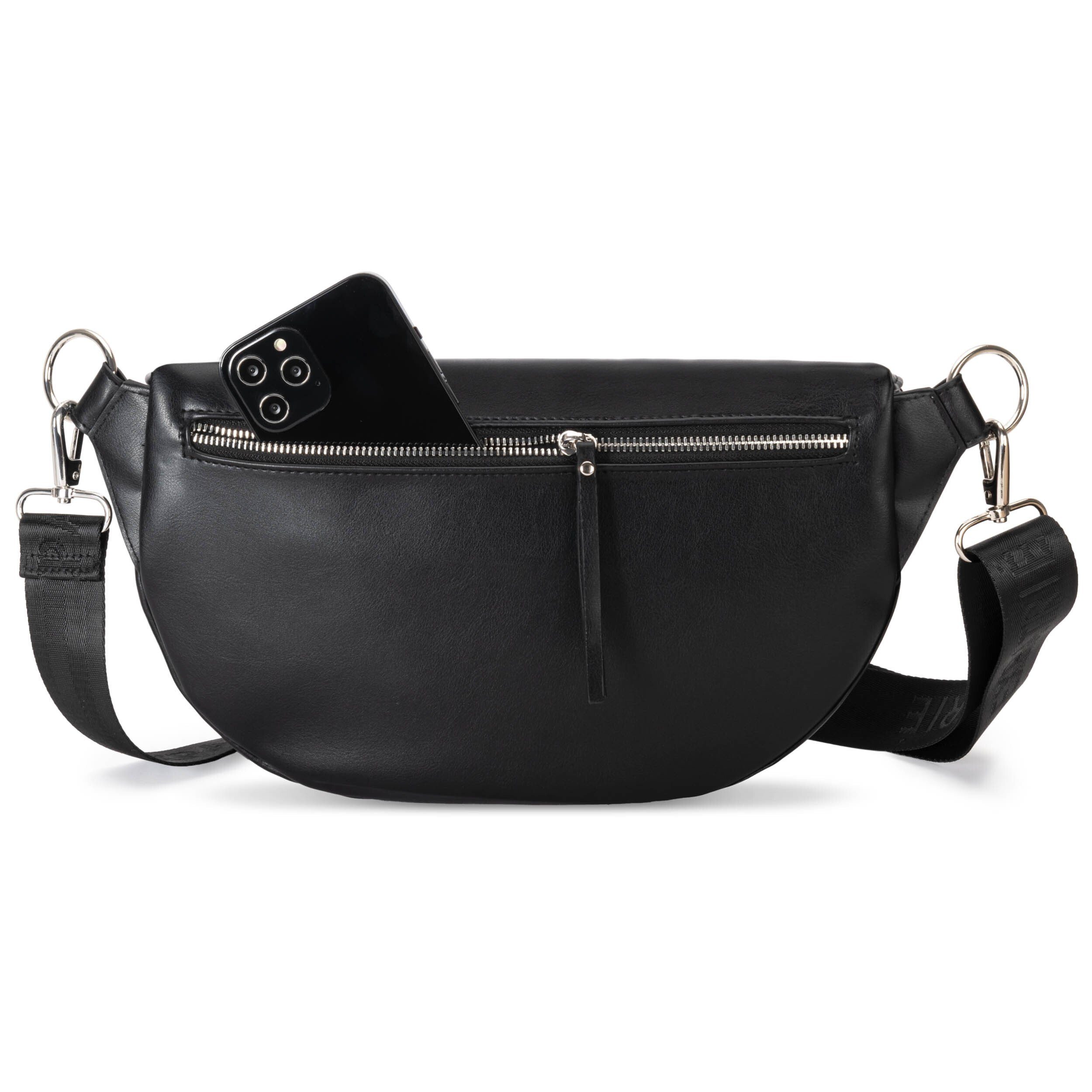 Expatrié Gürteltasche Alice Large Bauchtasche Damen Crossbody Bag, Hochwertiges Kunstleder, Wasserabweisend