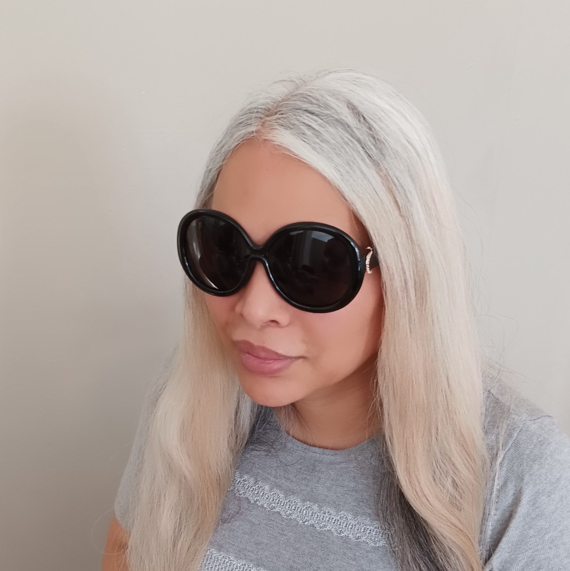 LUXXADA Sonnenbrille (Retro Vintage Sonnenbrille Damen Oversize Runde Brille XL Groß) Hippie Goa 60ziger 70ziger Jahre Design Festivalbrille Polarisiert